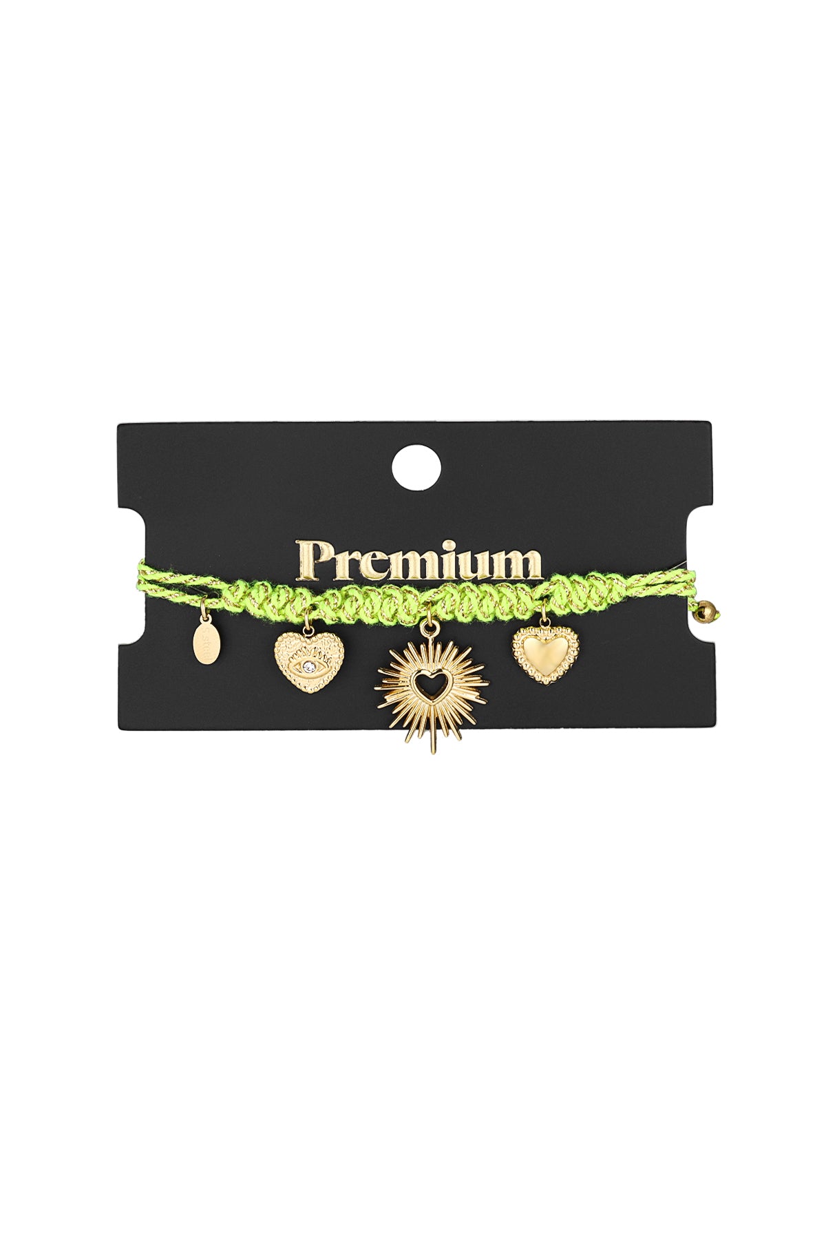 bracelet linked in love - green and