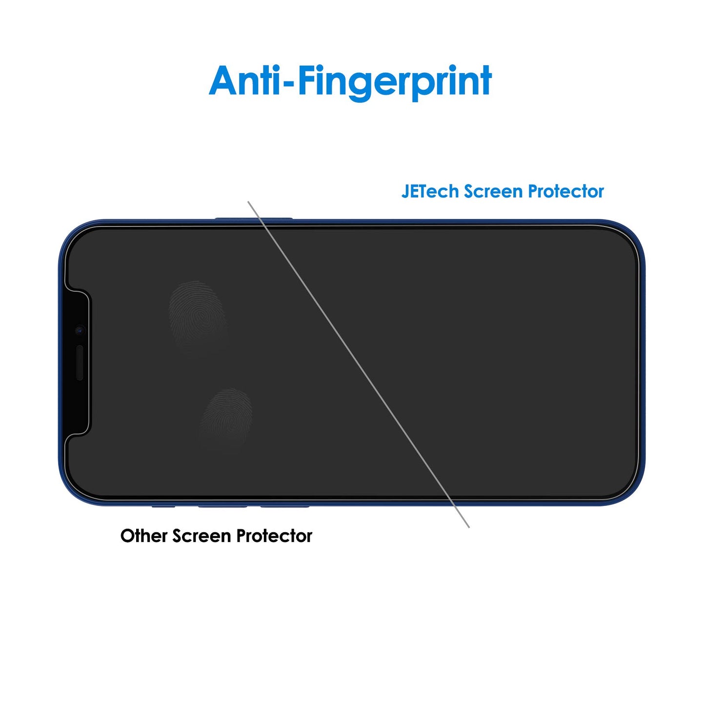 JETech Screen Protector for iPhone 12/12 Pro 6.1 Inch, Tempered Glass Screen Protector, Pack of 3