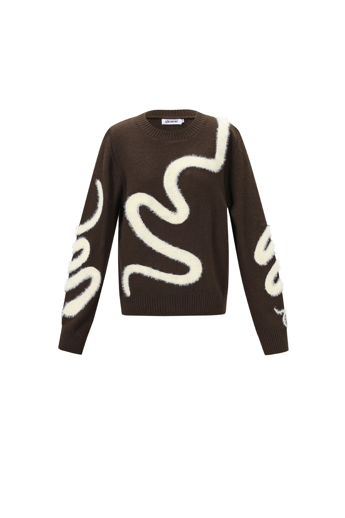 Knitted Polyester Fiber Women's Knit Sweaters Casual Color Clash