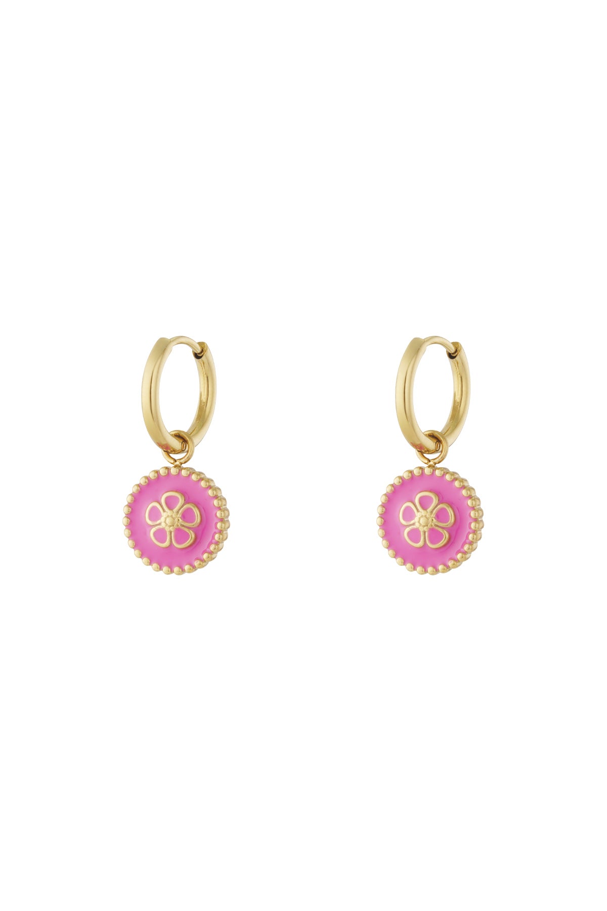 Stainless Steel Drop Earrings Flower Casual Daily Simple Series Women's jewelry
