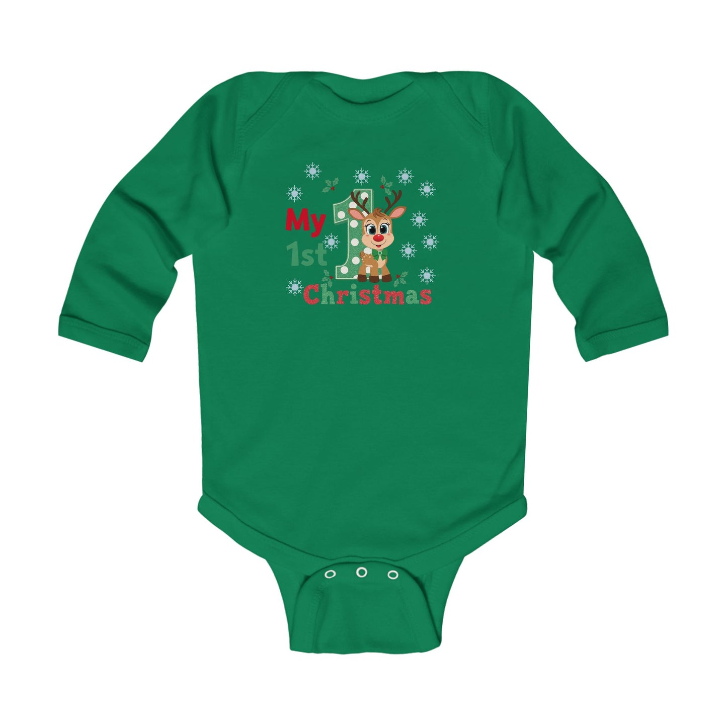 Pandarino My 1st Christmas Baby Bodysuit - Cute Holiday Outfit for Infants, Newborn Christmas Gift