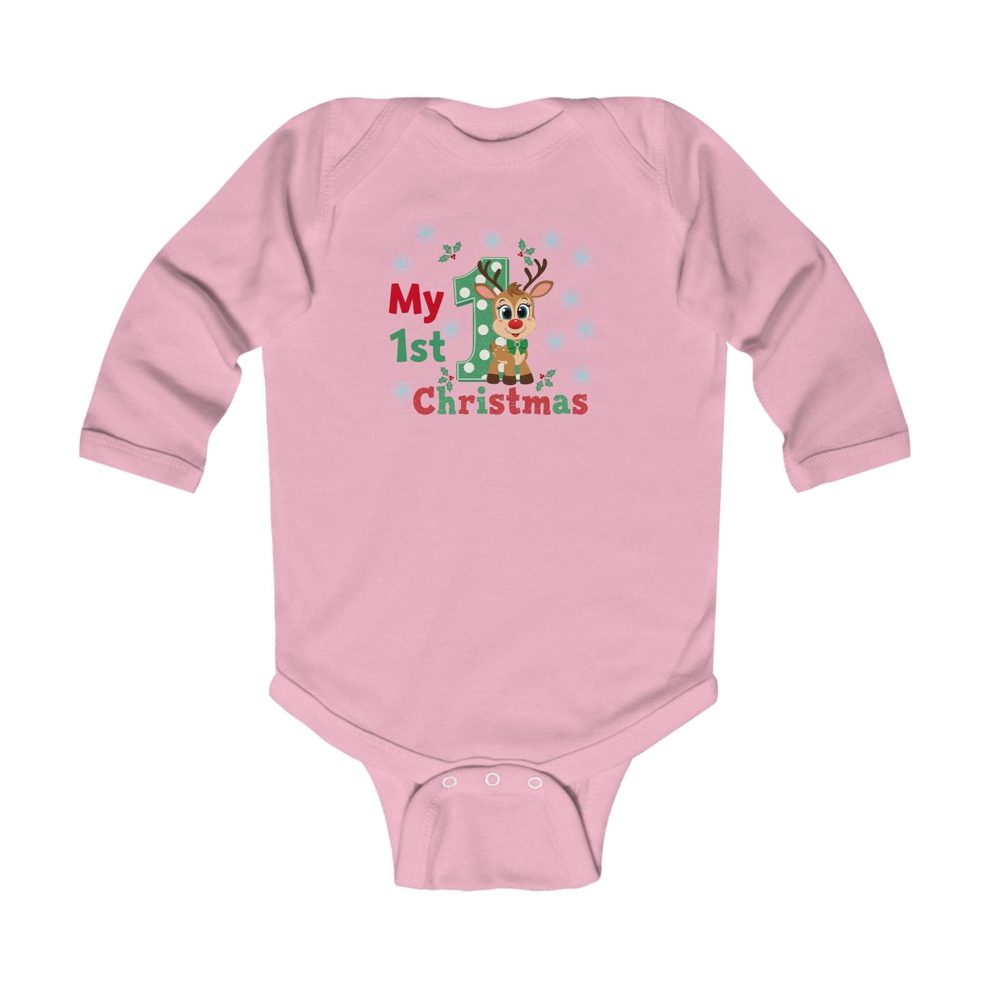 Pandarino My 1st Christmas Baby Bodysuit - Cute Holiday Outfit for Infants, Newborn Christmas Gift