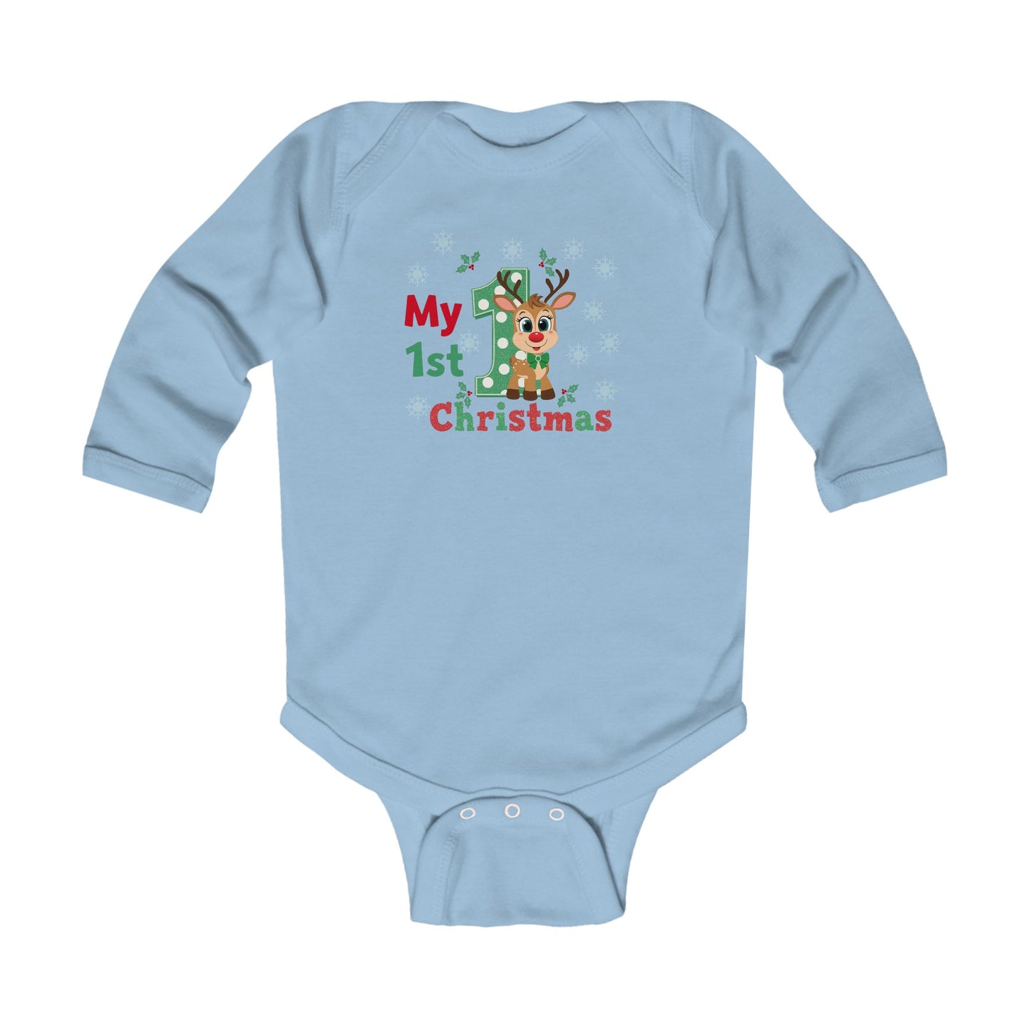 Pandarino My 1st Christmas Baby Bodysuit - Cute Holiday Outfit for Infants, Newborn Christmas Gift