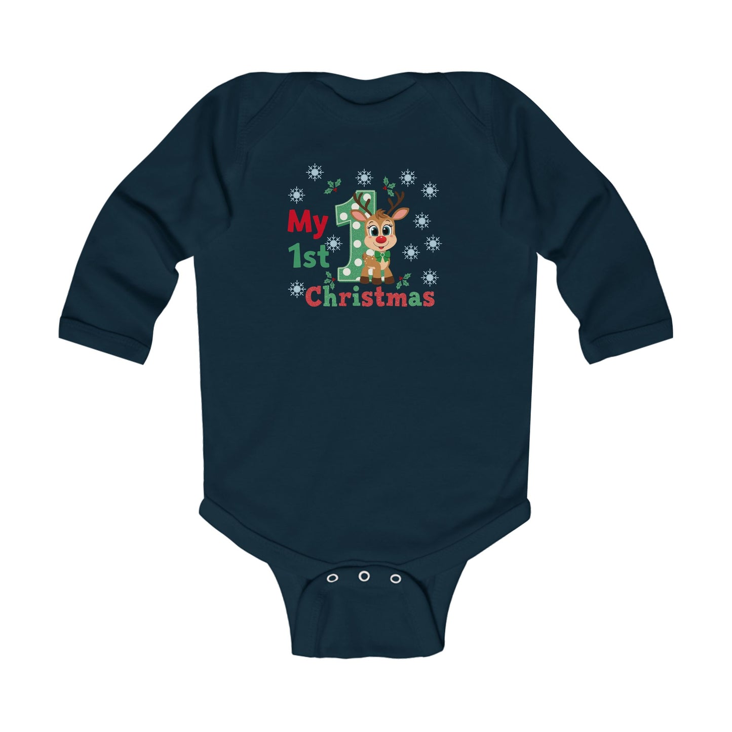 Pandarino My 1st Christmas Baby Bodysuit - Cute Holiday Outfit for Infants, Newborn Christmas Gift