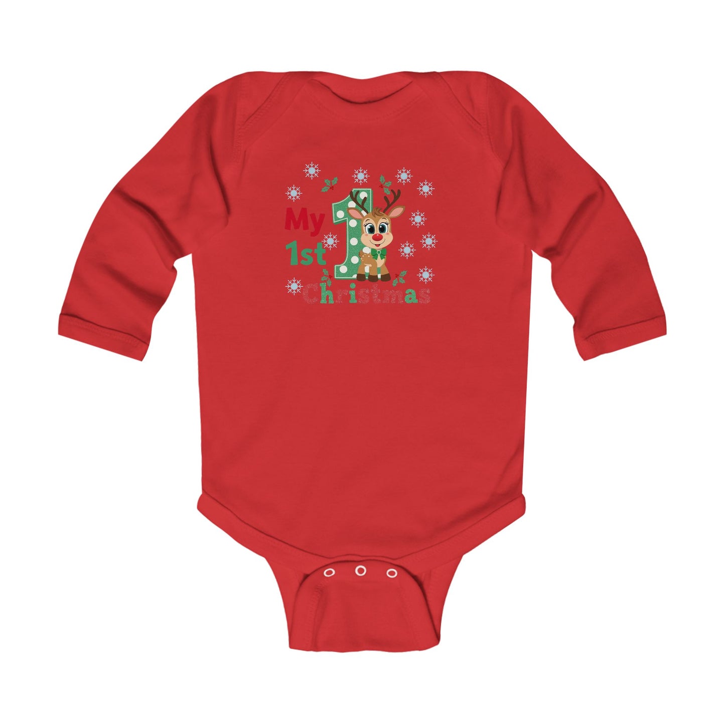 Pandarino My 1st Christmas Baby Bodysuit - Cute Holiday Outfit for Infants, Newborn Christmas Gift