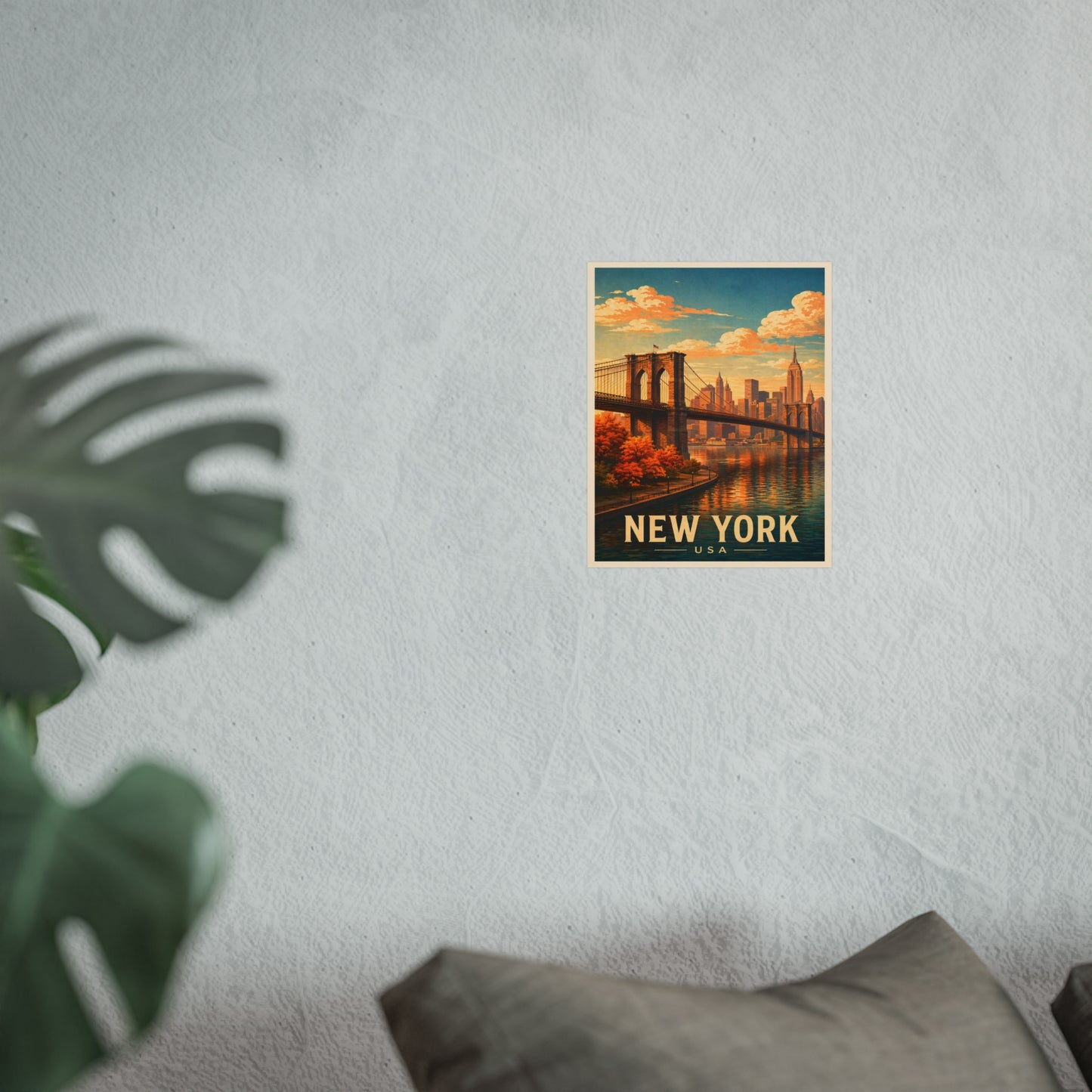 New York Poster without frame Brooklyn Bridge NYC Skyline Wall Art City Print USA Decor