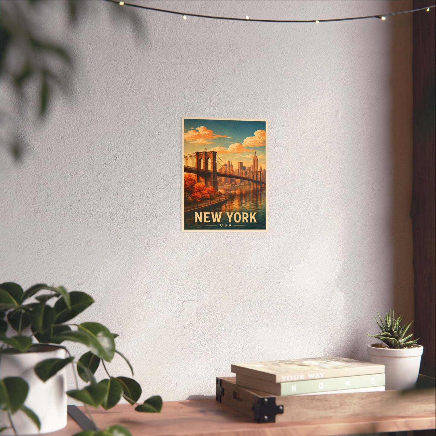 New York Poster without frame Brooklyn Bridge NYC Skyline Wall Art City Print USA Decor