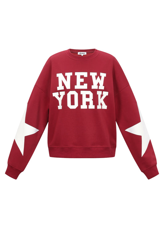 Knitted Cotton Women's Long Sleeve Top Casual Letters