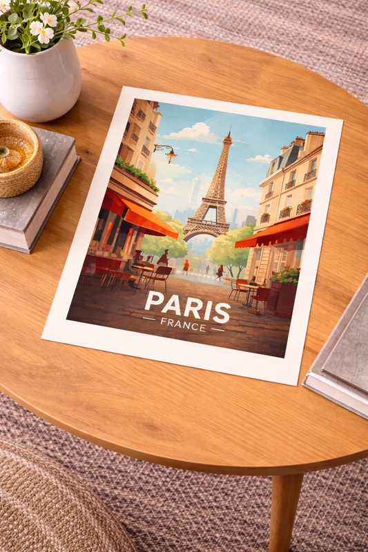 Paris Poster without frame Eiffel Tower Vintage Wall Art France City Print Decor