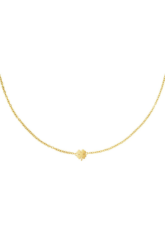 stainless steel necklace clover 