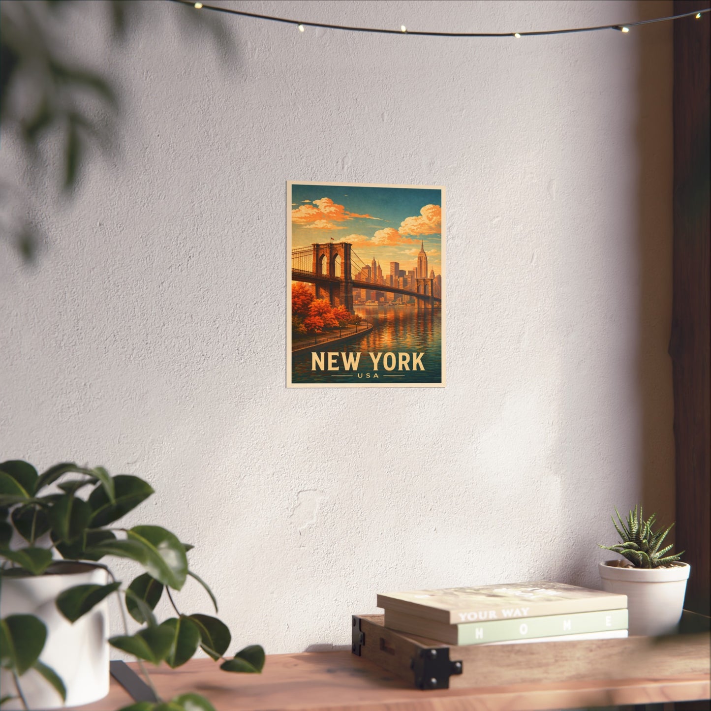 New York Poster without frame Brooklyn Bridge NYC Skyline Wall Art City Print USA Decor