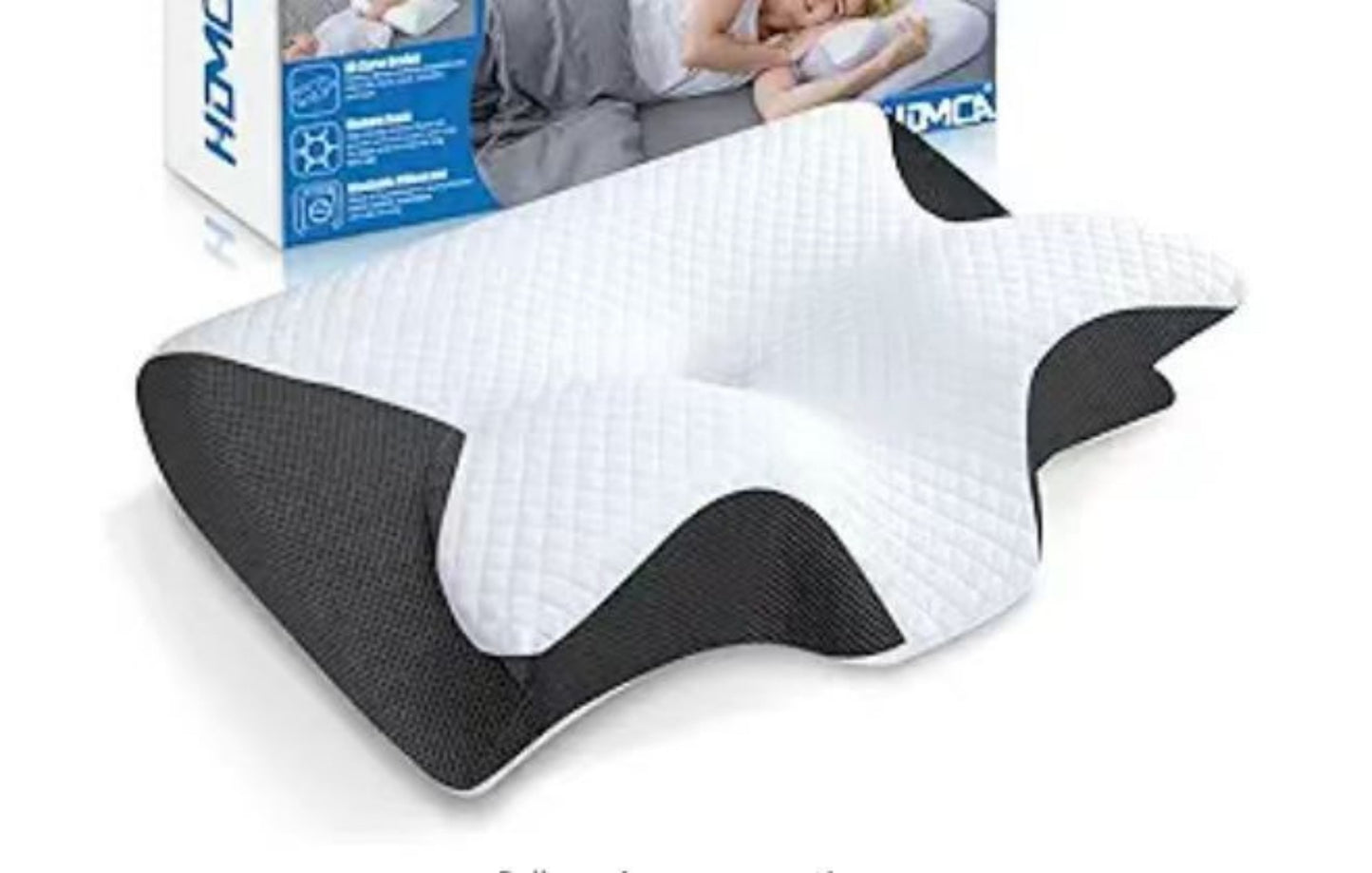 Orthopädisches Memory Pillow für besseren Schlaf – Nackenstützkissen für Rücken-, Seiten- und Bauchschläfer