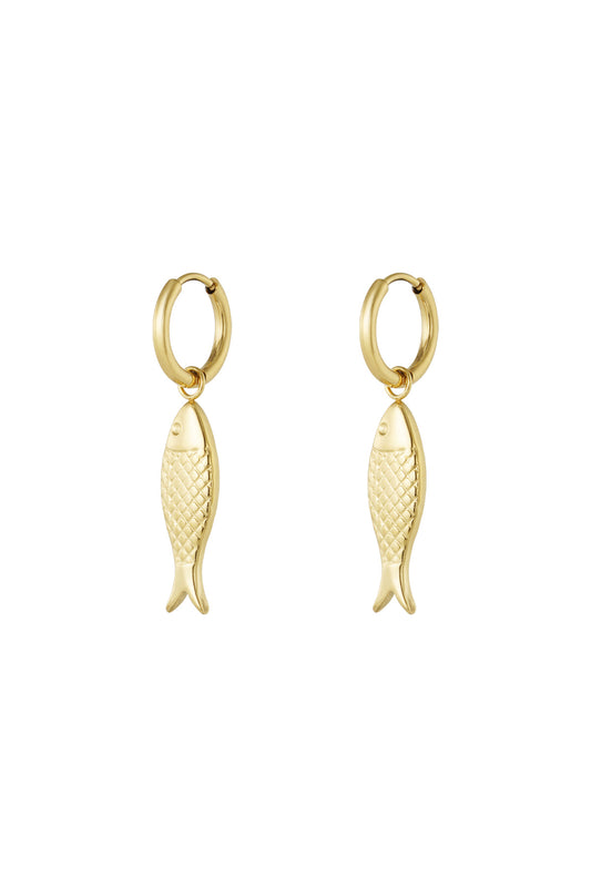 fish charm earrings