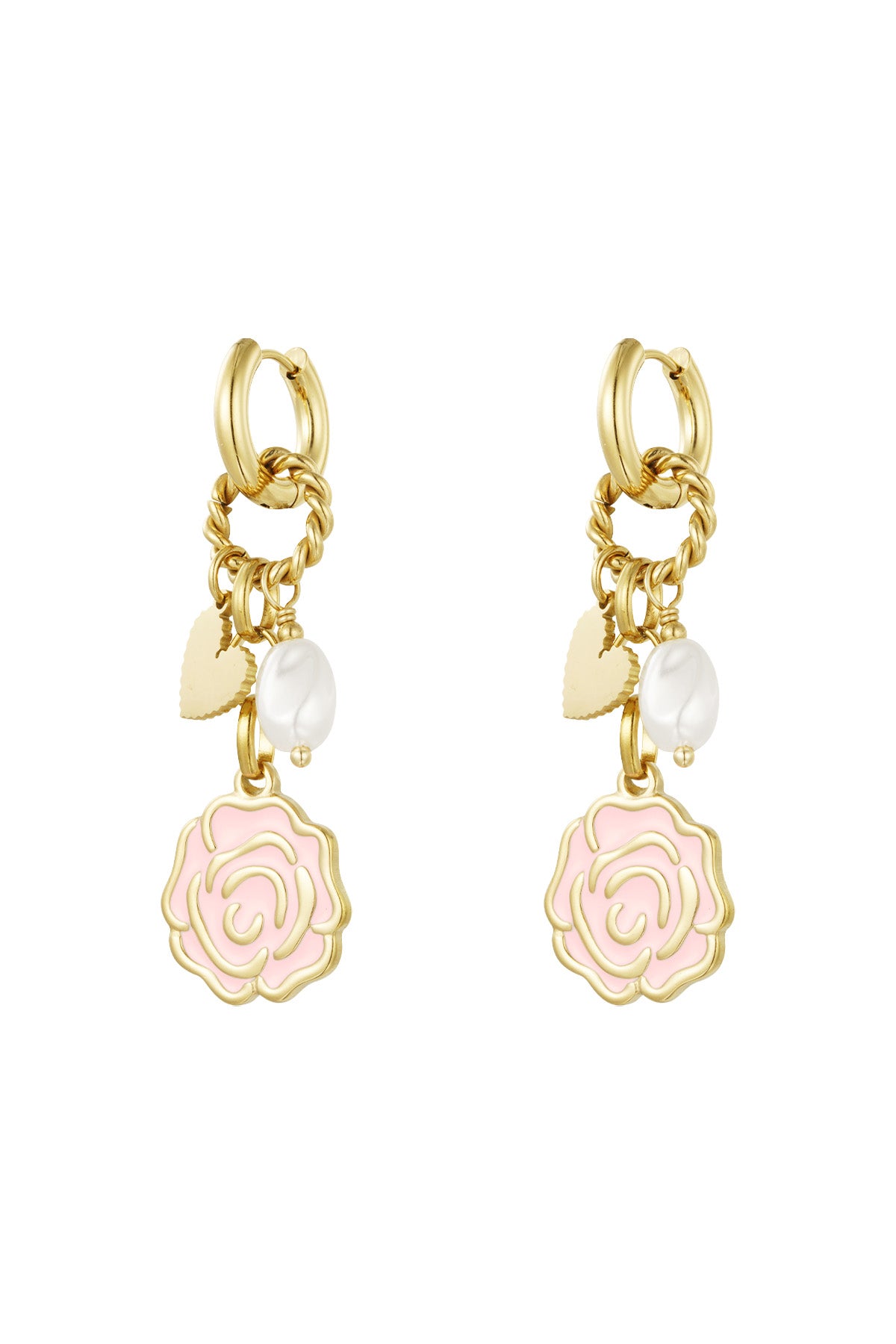 Earrings forever rose