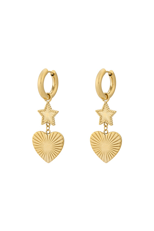 star heart earrings