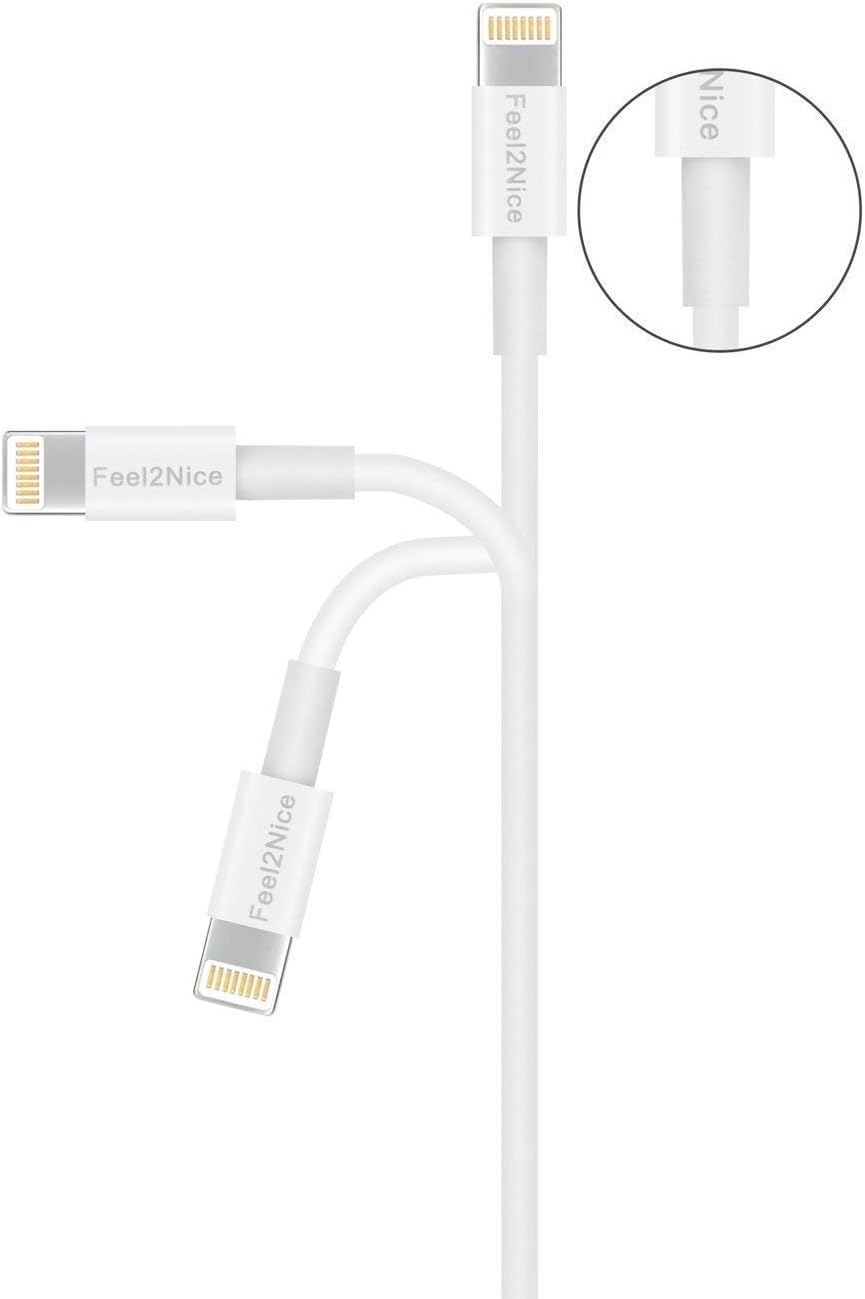 iPhone Ladekabel, [MFi-Zertifiziert] 2er Pack 25W iPhone Ladegerät Apple Ladekabel 2M, USBC Schnellladegerät mit USB C auf Lightning Kabel für i Phone 14 13 12 11 Pro Max XS XR X 8 7 6 Plus 5 iPad