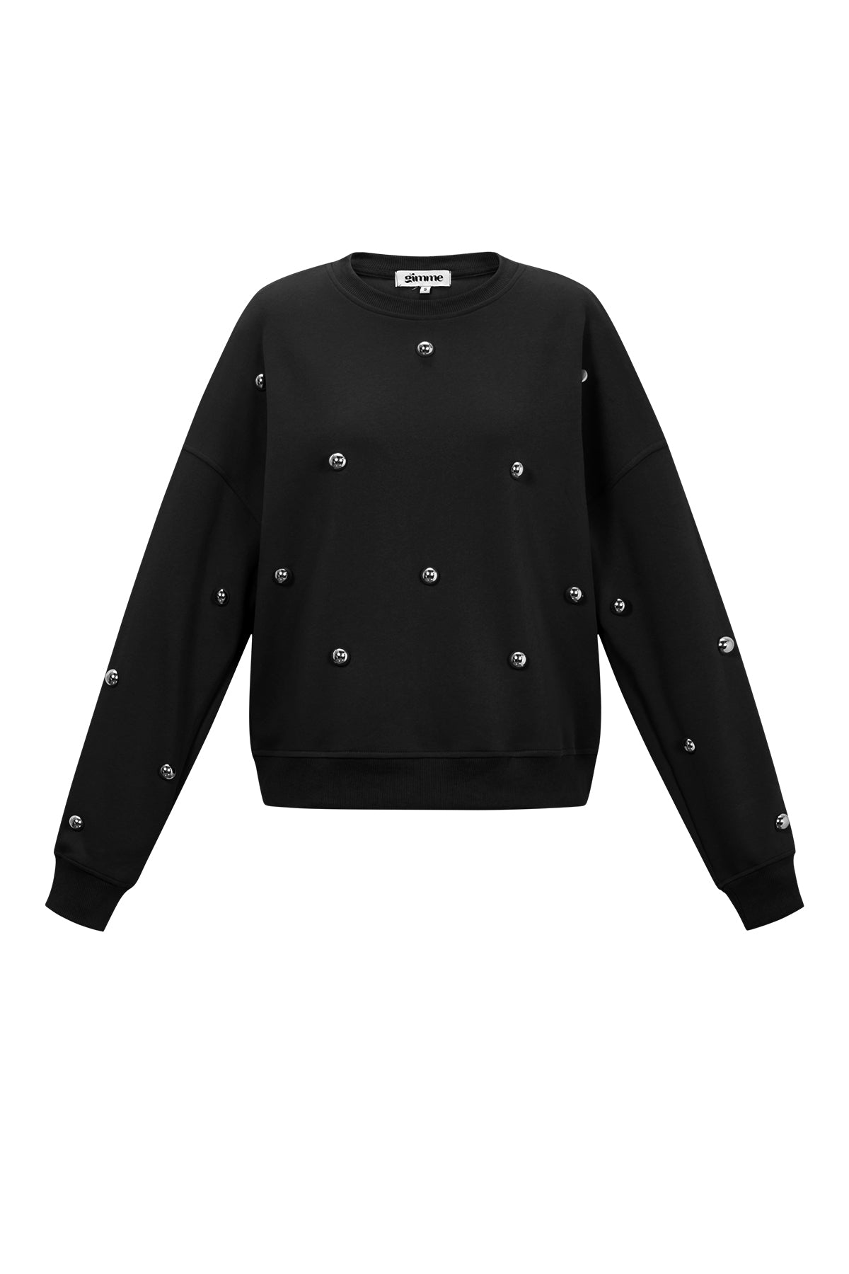 Knitted Cotton Women's Long Sleeve Top Casual Polka Dots