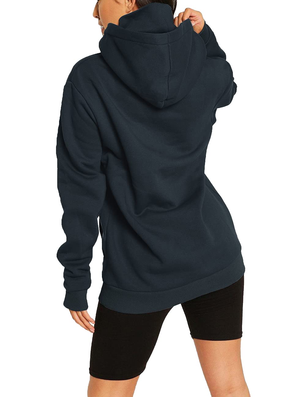 Damen Hoodie Kapuzenpullover Langarm Sweatshirt Winter Pullover Hochkragen Sweatjacke Kapuzen Pullis