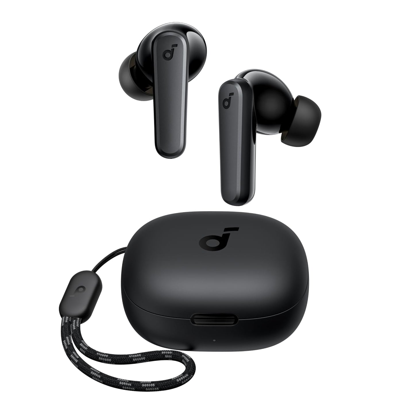 soundcore by Anker P20i Wireless Bluetooth Headphones In-Ear, 10 mm Driver, Bluetooth 5.3, Adjustable EQ, 30 Hours Playtime, IPX5 Waterproof, 2 Micros with AI, Single Use (Black)