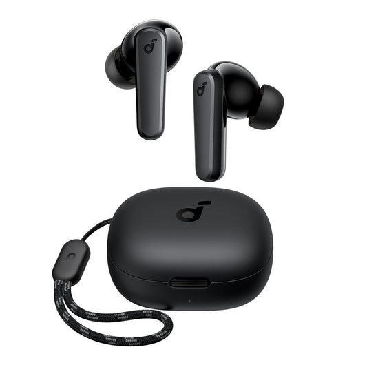 soundcore by Anker P20i Wireless Bluetooth Headphones In-Ear, 10 mm Driver, Bluetooth 5.3, Adjustable EQ, 30 Hours Playtime, IPX5 Waterproof, 2 Micros with AI, Single Use (Black)