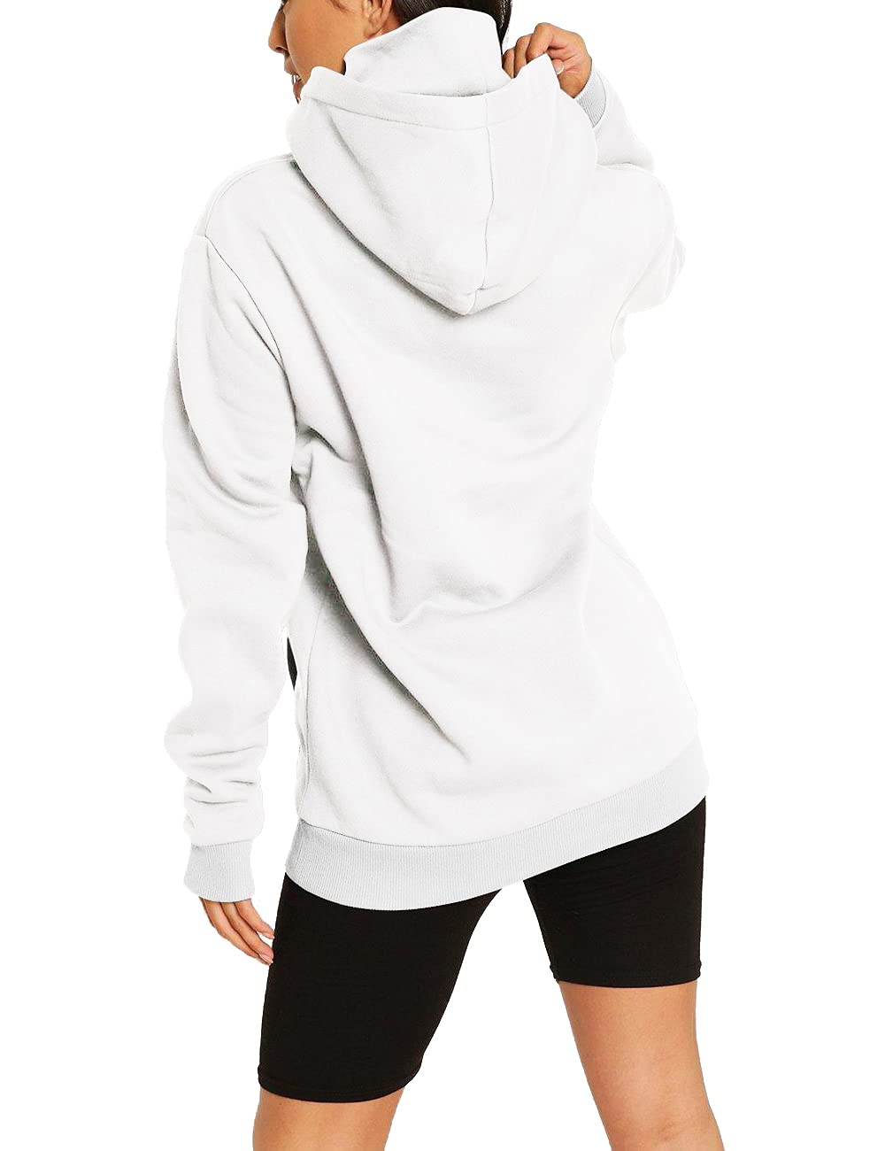 Damen Hoodie Kapuzenpullover Langarm Sweatshirt Winter Pullover Hochkragen Sweatjacke Kapuzen Pullis