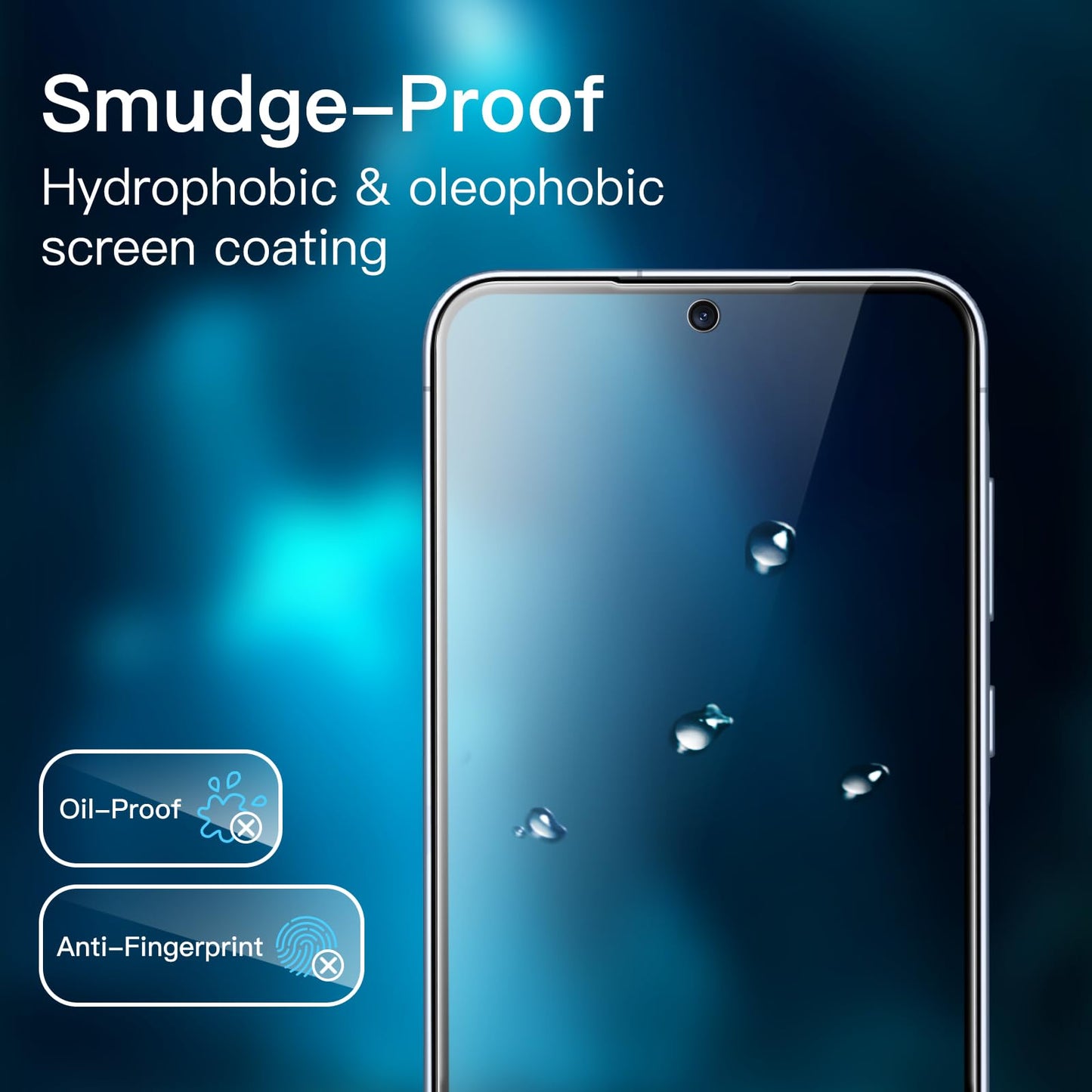 JETech Schutzfolie für Samsung Galaxy A54 5G 6,4 Zoll, 9H Panzer Schutz Glas Folie Displayschutz, Kratzfest, HD Klar, 3 Stück