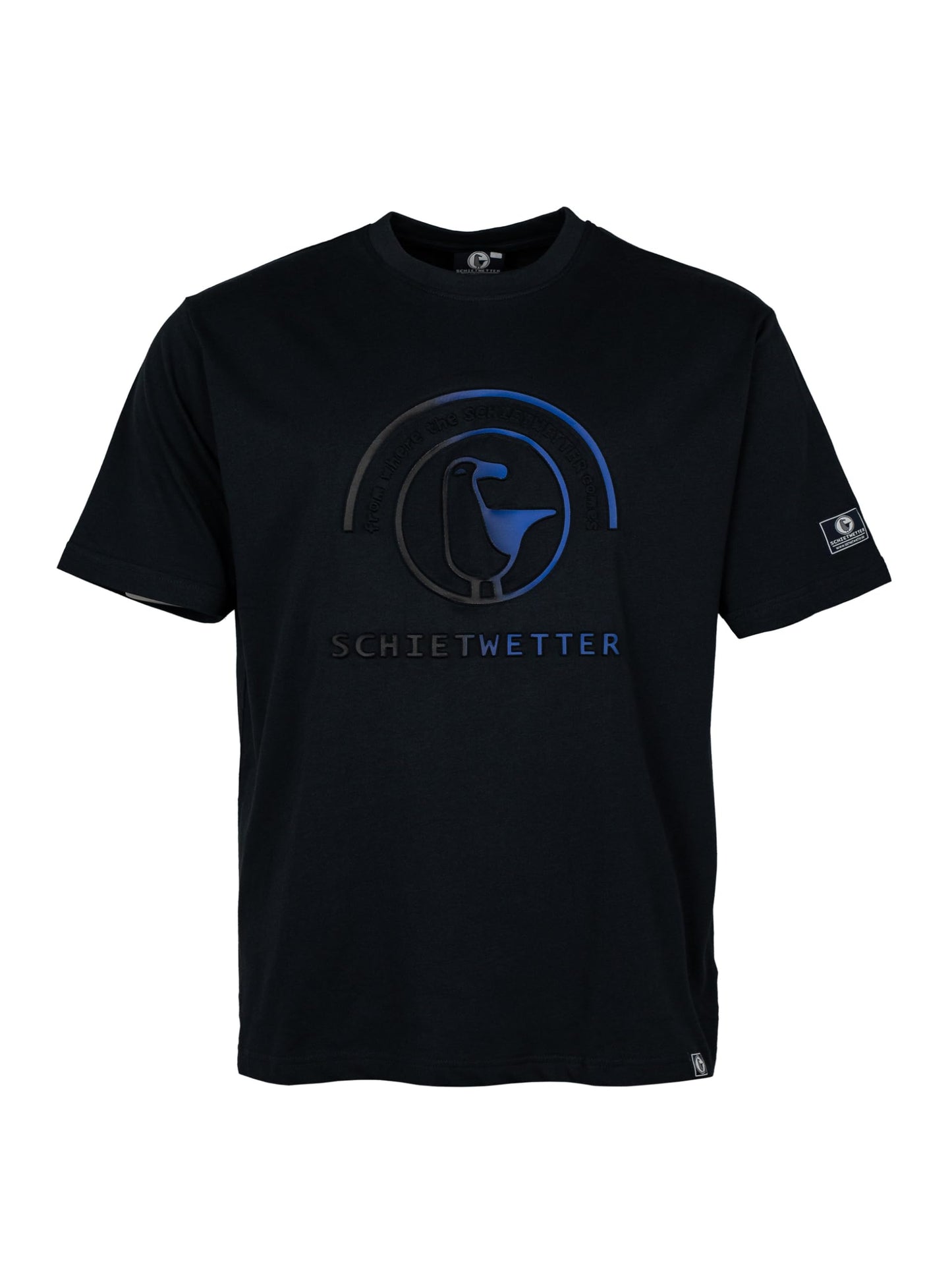 SCHIETWETTER Herren T-Shirt Dirk, Rundhals, Shirt, 3D-Prägedruck, 100% Baumwolle, Kurzarm-Shirt, 3D-Prägedruck, luftig, modisch