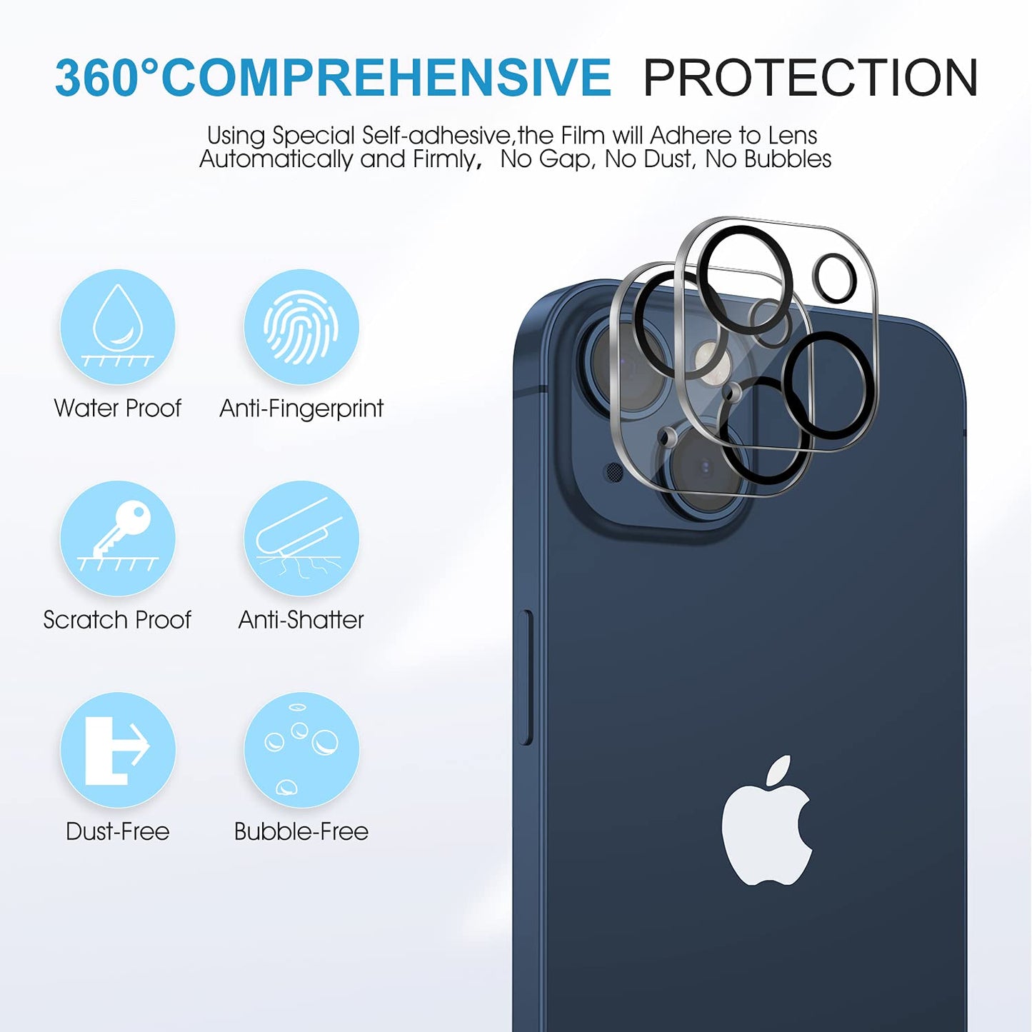 SPARIN für iPhone 17 Pro 6.3 Zoll 2025 Panzer Schutz Glas, 3 Stück Schutzfolie und 3 Stück Kameraschutz mit Montage Rahmen, 9H Härte, Anti-Bläschen,HD-Klar