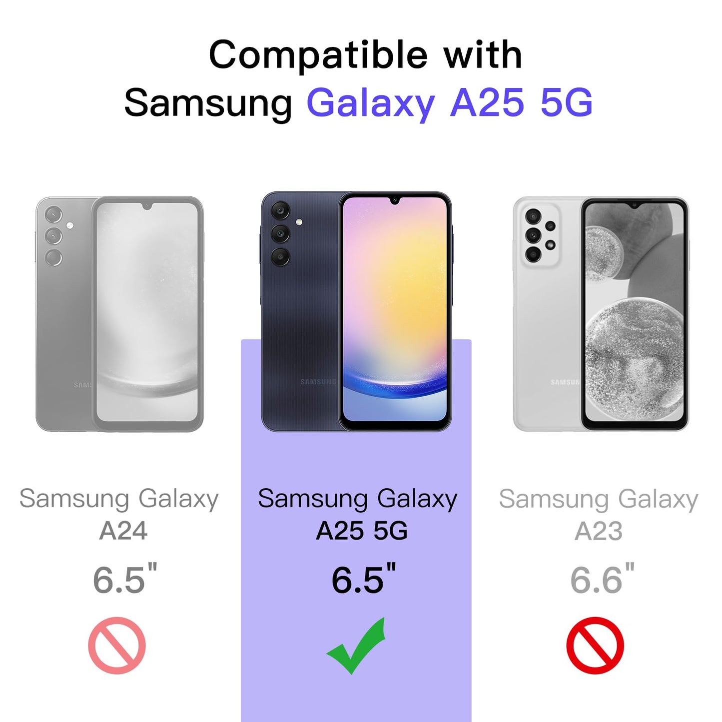 JETech Schutzfolie für Samsung Galaxy A54 5G 6,4 Zoll, 9H Panzer Schutz Glas Folie Displayschutz, Kratzfest, HD Klar, 3 Stück
