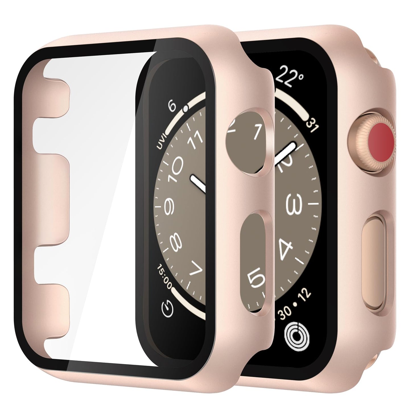 Misxi 2 Stück Harte PC Schutzhülle mit Gehärtetem Displayschutz für Apple Watch Series 11 (2025) Series 10 46mm, Ultra-dünne Anti-Fall Kratzfeste Abdeckung Schutz für iWatch, Mattschwarz