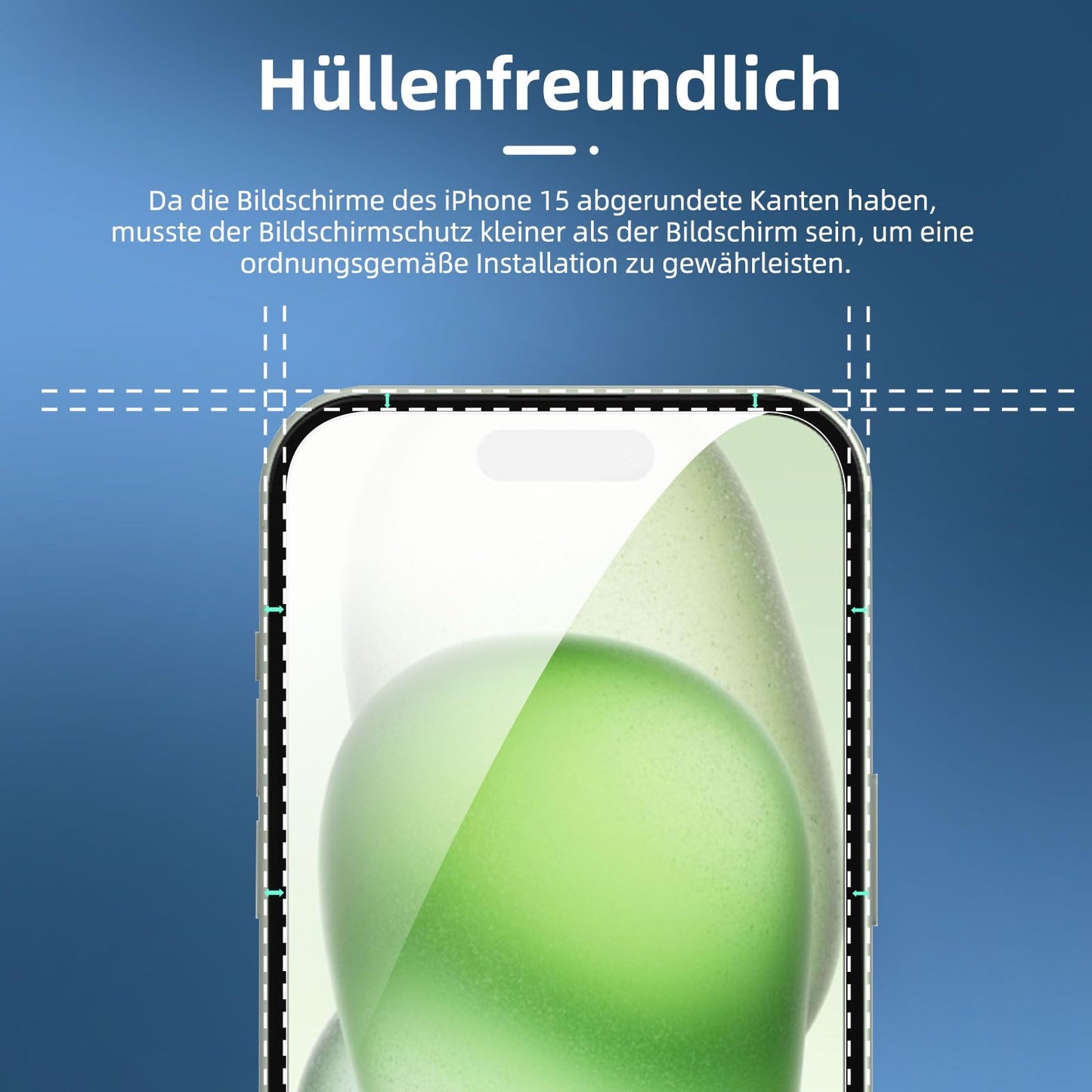 NEW'C für iPhone 16 für Panzerglas 6,1 Zoll (2 Stück) und 2 x Kamera Panzer Schutz für Kameraschutz (2 Stück) -Kratzfest -extrem widerstandsfähig -9H-Härteglas