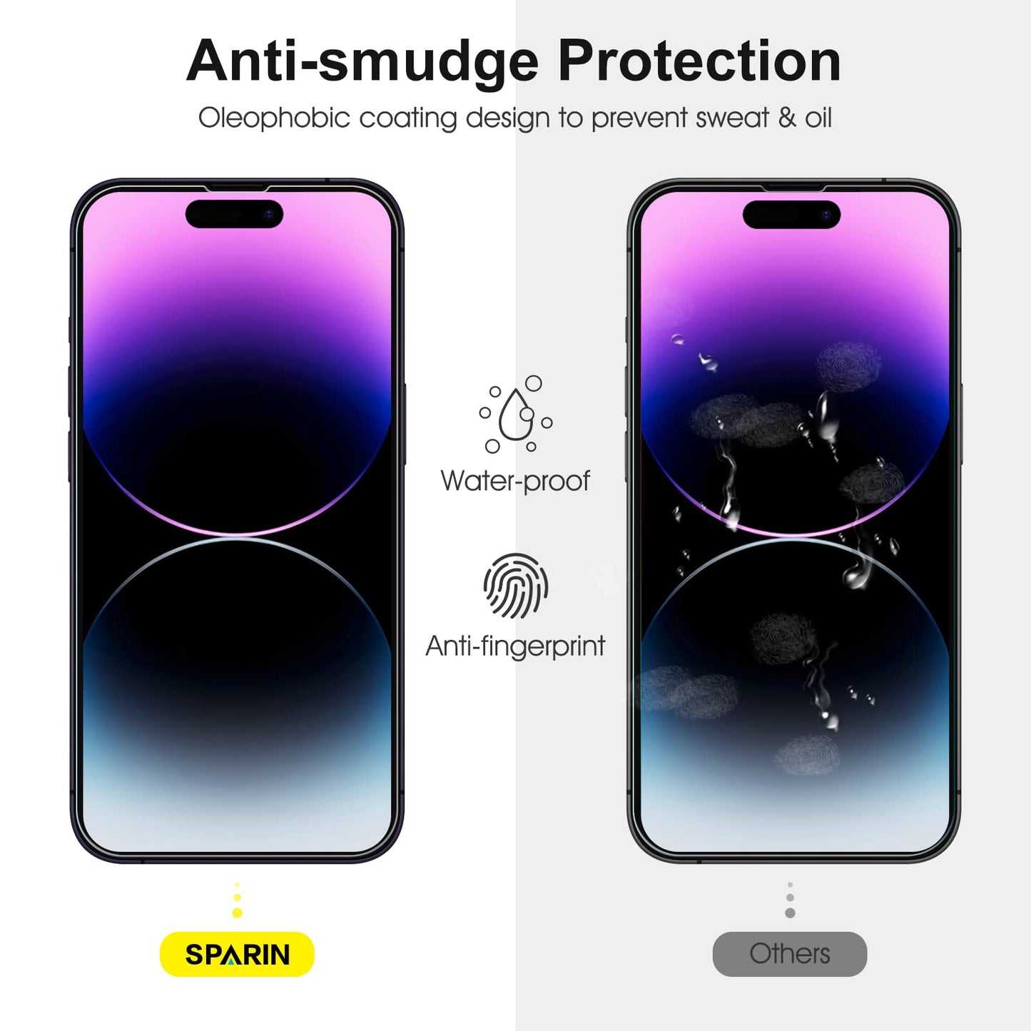 SPARIN für iPhone 17 Pro 6.3 Zoll 2025 Panzer Schutz Glas, 3 Stück Schutzfolie und 3 Stück Kameraschutz mit Montage Rahmen, 9H Härte, Anti-Bläschen,HD-Klar