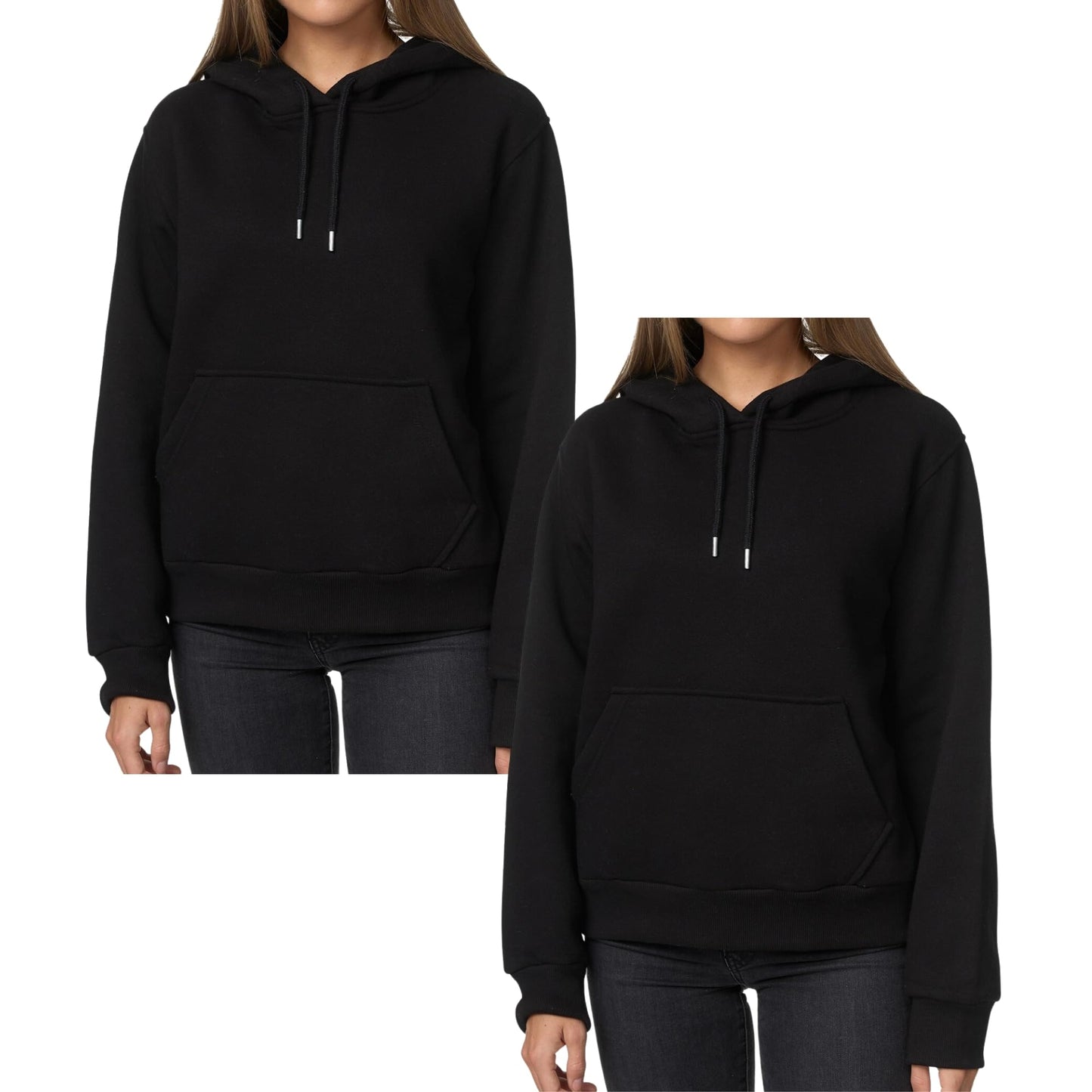Smith & Solo Hoodie Damen – Kapuzenpullover Frauen Baumwolle Long, mit Kapuze Pullover Sweatshirt Rundhals, Slim Fit Freizeit Sport Langarmshirt, Hoodies Training - Pulli Streetwear