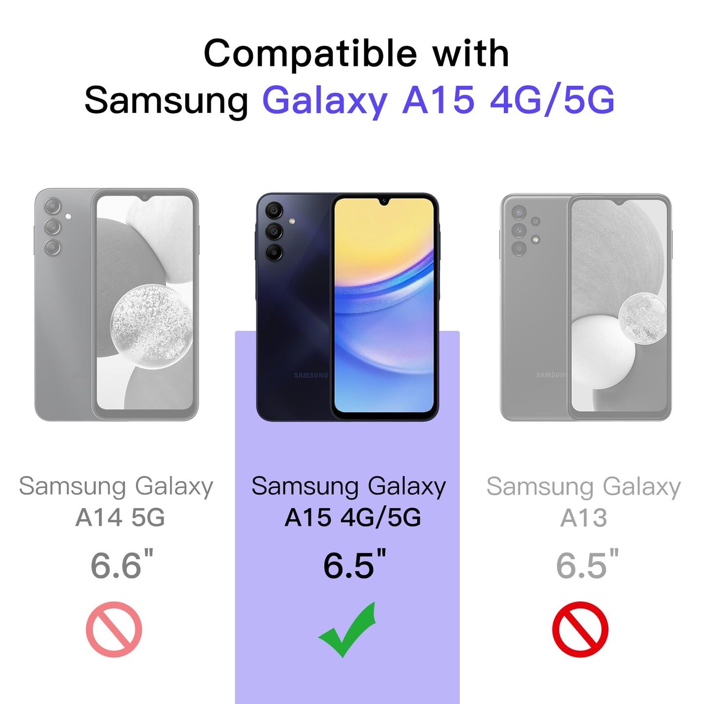 JETech Schutzfolie für Samsung Galaxy A54 5G 6,4 Zoll, 9H Panzer Schutz Glas Folie Displayschutz, Kratzfest, HD Klar, 3 Stück