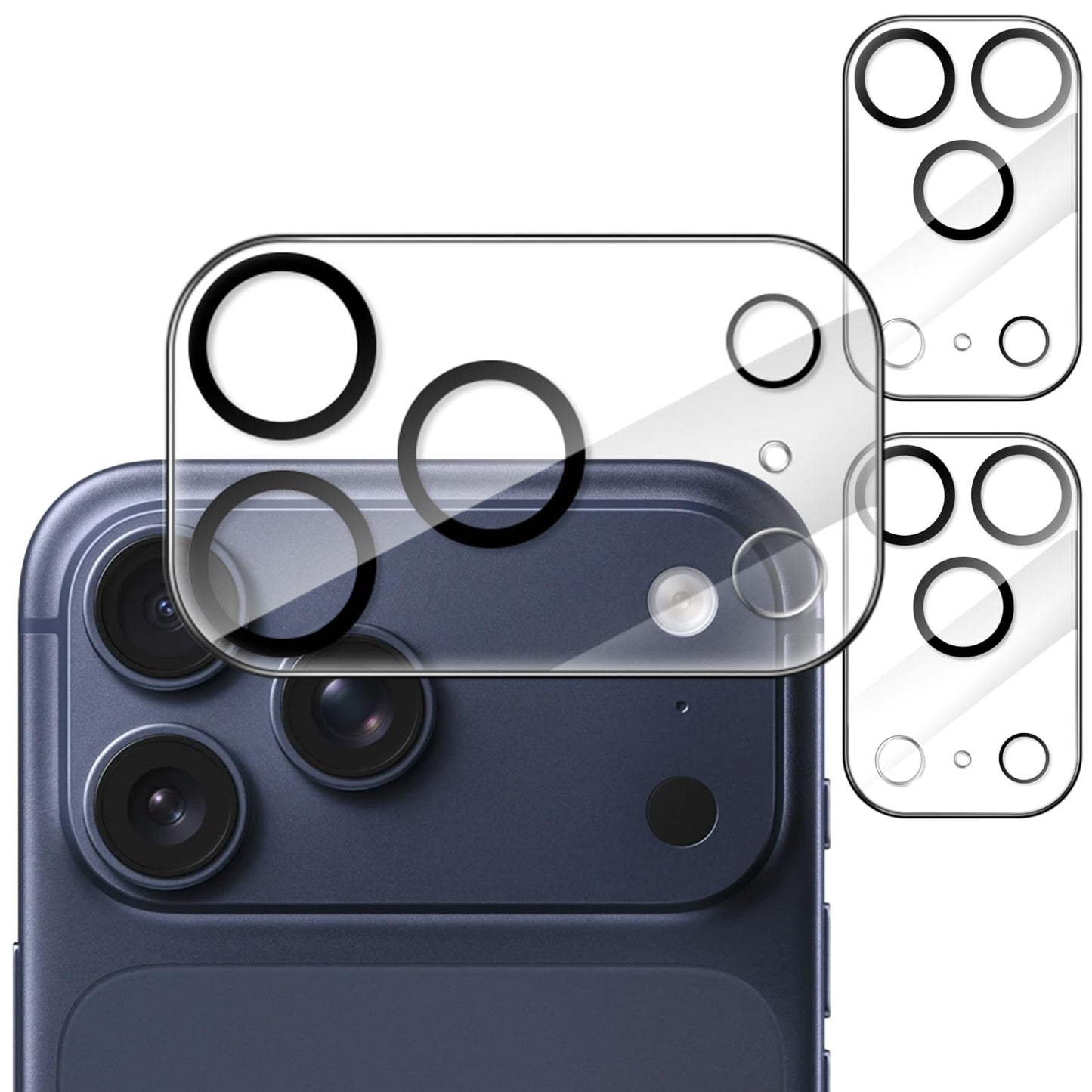 JETech Kameraschutz für iPhone 17 Pro 6,3 Zoll, 9H Gehärtetes Glas, Anti-Kratzer, Hat Keinen Einfluss auf die Hülle, Beeinträchtigt Nachtaufnahmen Nicht, HD Klar, 3 Stück (Durchsichtig)
