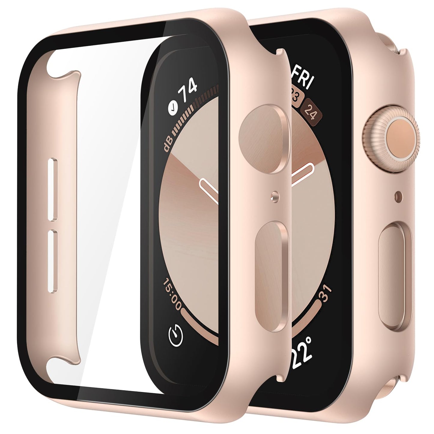 Misxi 2 Stück Harte PC Schutzhülle mit Gehärtetem Displayschutz für Apple Watch Series 11 (2025) Series 10 46mm, Ultra-dünne Anti-Fall Kratzfeste Abdeckung Schutz für iWatch, Mattschwarz