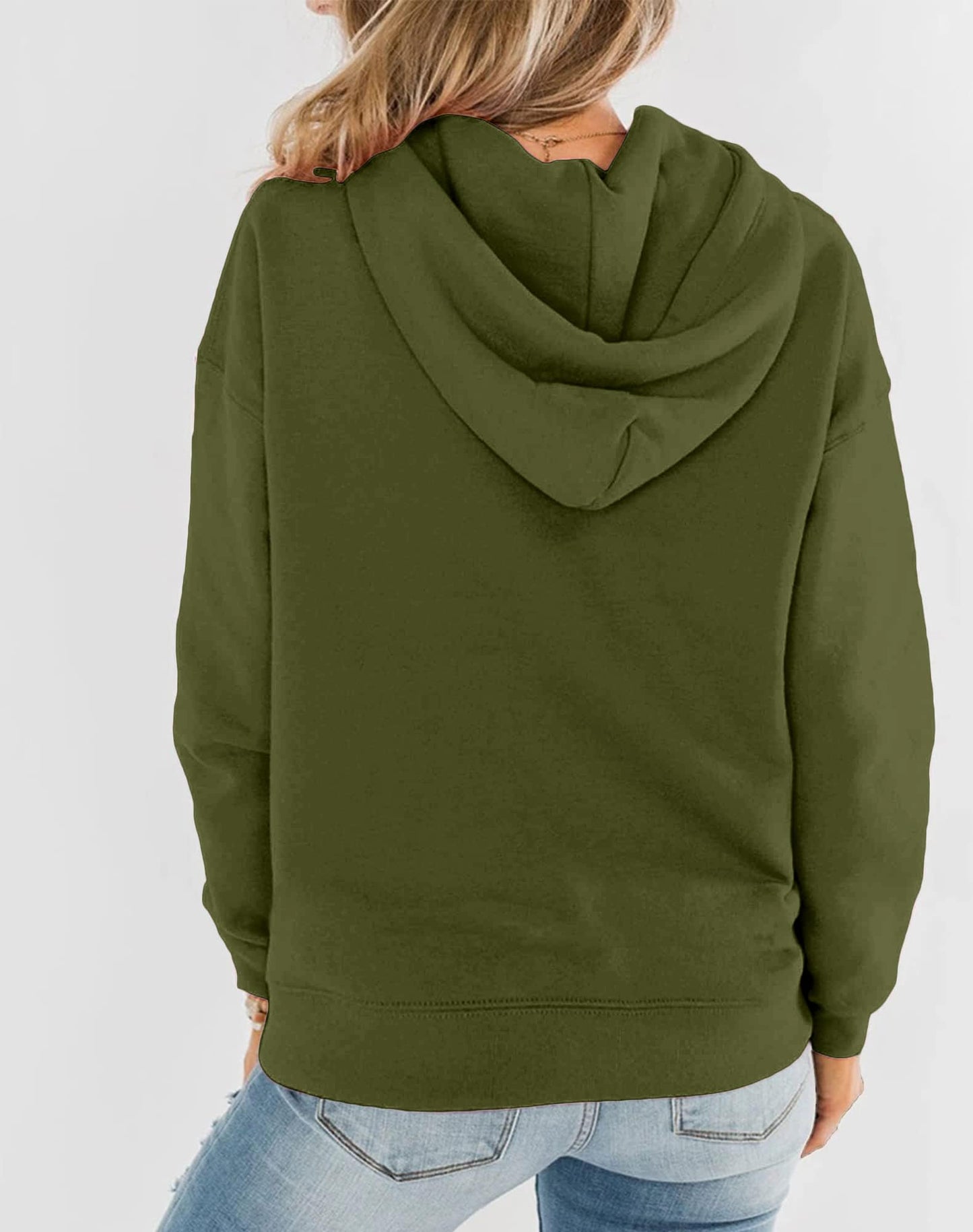 Hoodie Damen Kapuzenpullover Baumwolle Pullover Herbst Langarm Sweatshirt Casual Hoody mit Kapuze Leichter Pulli Oberteile