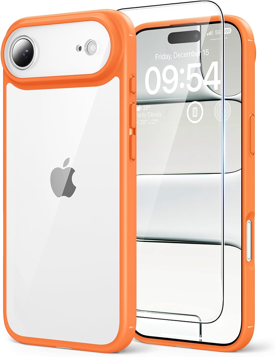 TAURI für iPhone 17 Hülle 6,3" mit Panzer Schutz Glas Folie, Kompatibel mit MagSafe, Schutz nach Militärstandard, [Anti-Vergilbung] Stoßfest Transparent Magnetisch Handyhülle - Durchsichtig