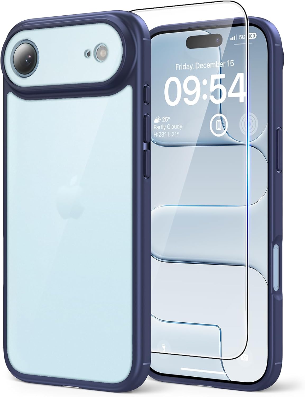 TAURI für iPhone 17 Hülle 6,3" mit Panzer Schutz Glas Folie, Kompatibel mit MagSafe, Schutz nach Militärstandard, [Anti-Vergilbung] Stoßfest Transparent Magnetisch Handyhülle - Durchsichtig