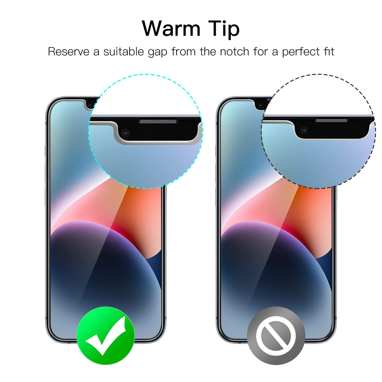 JETech Screen Protector for iPhone 12/12 Pro 6.1 Inch, Tempered Glass Screen Protector, Pack of 3