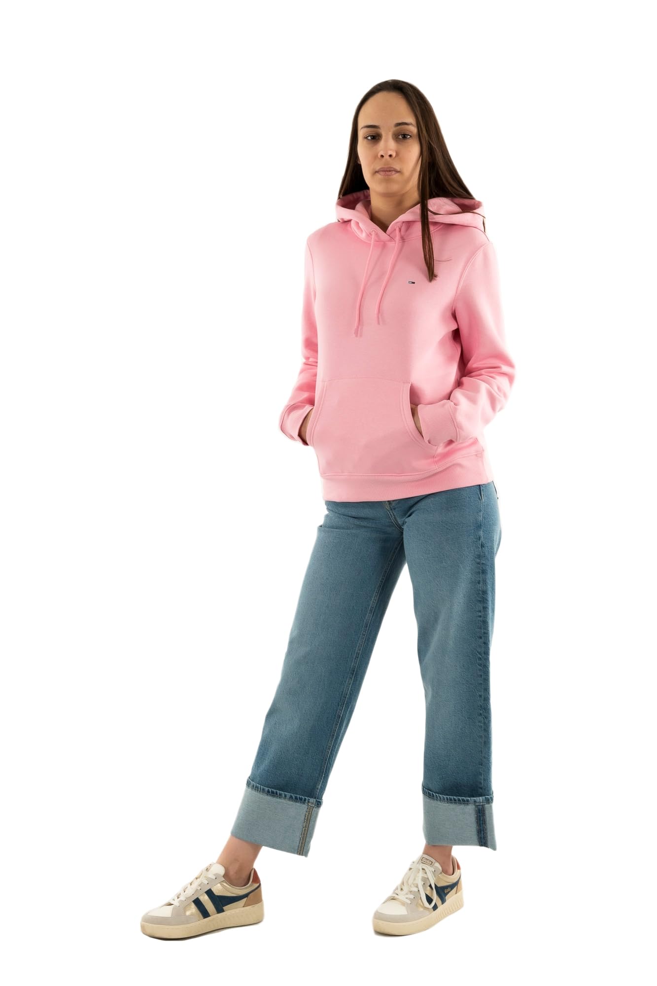 Tommy Jeans Damen Hoodie Flag Regular Fit
