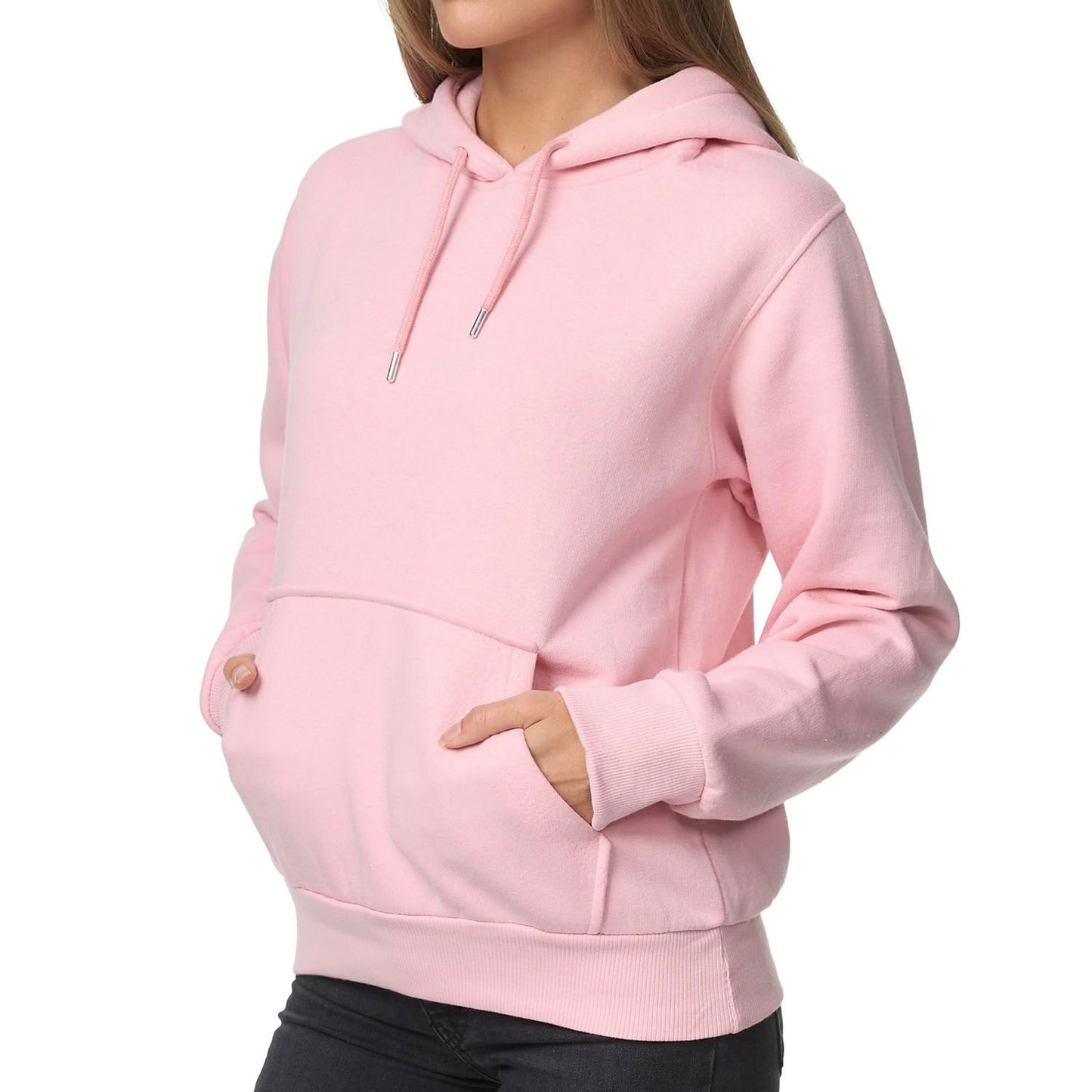 Smith & Solo Hoodie Damen – Kapuzenpullover Frauen Baumwolle Long, mit Kapuze Pullover Sweatshirt Rundhals, Slim Fit Freizeit Sport Langarmshirt, Hoodies Training - Pulli Streetwear