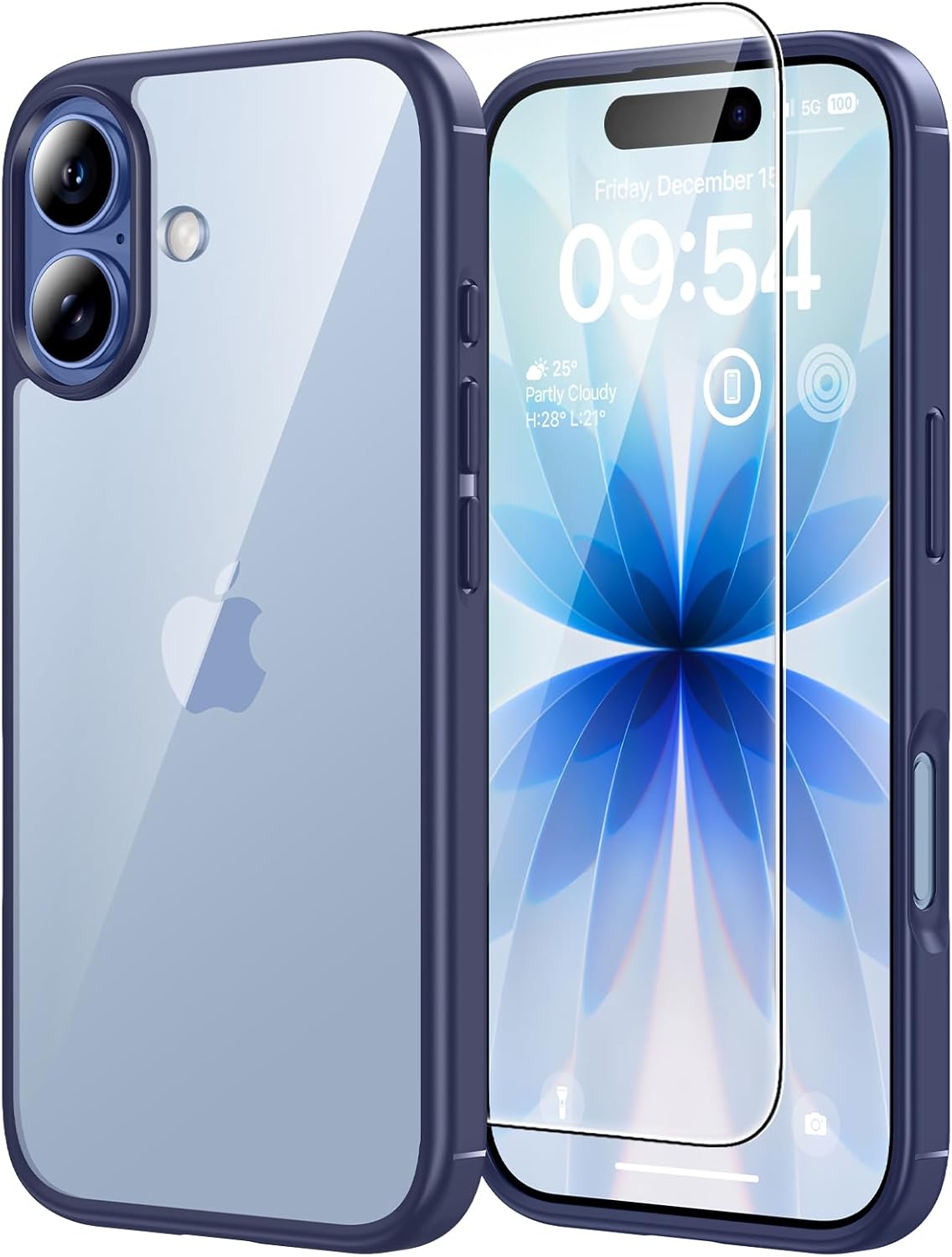 TAURI für iPhone 17 Hülle 6,3" mit Panzer Schutz Glas Folie, Kompatibel mit MagSafe, Schutz nach Militärstandard, [Anti-Vergilbung] Stoßfest Transparent Magnetisch Handyhülle - Durchsichtig