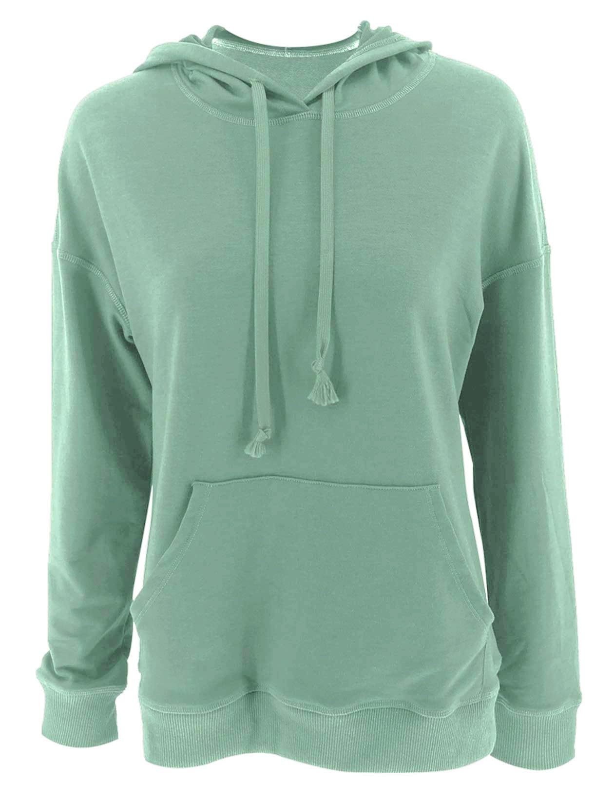 Hoodie Damen Kapuzenpullover Baumwolle Pullover Herbst Langarm Sweatshirt Casual Hoody mit Kapuze Leichter Pulli Oberteile