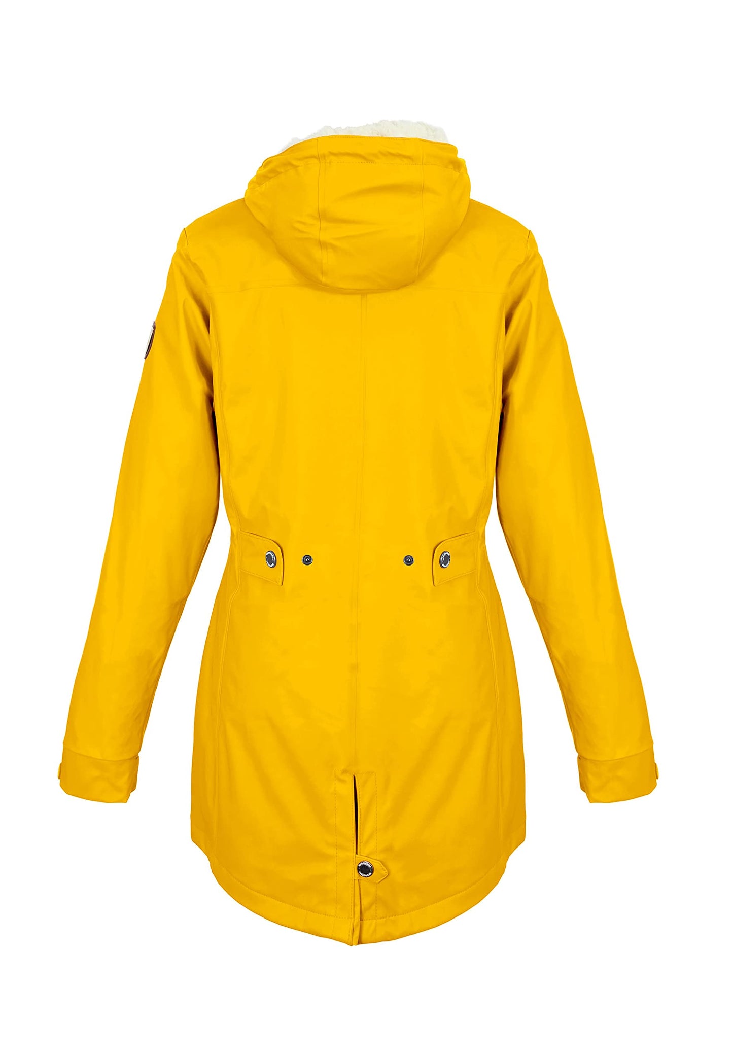 Regenliebe Damen Regenmantel wasserdicht Friesennerz mit Teddyfleece gefüttert