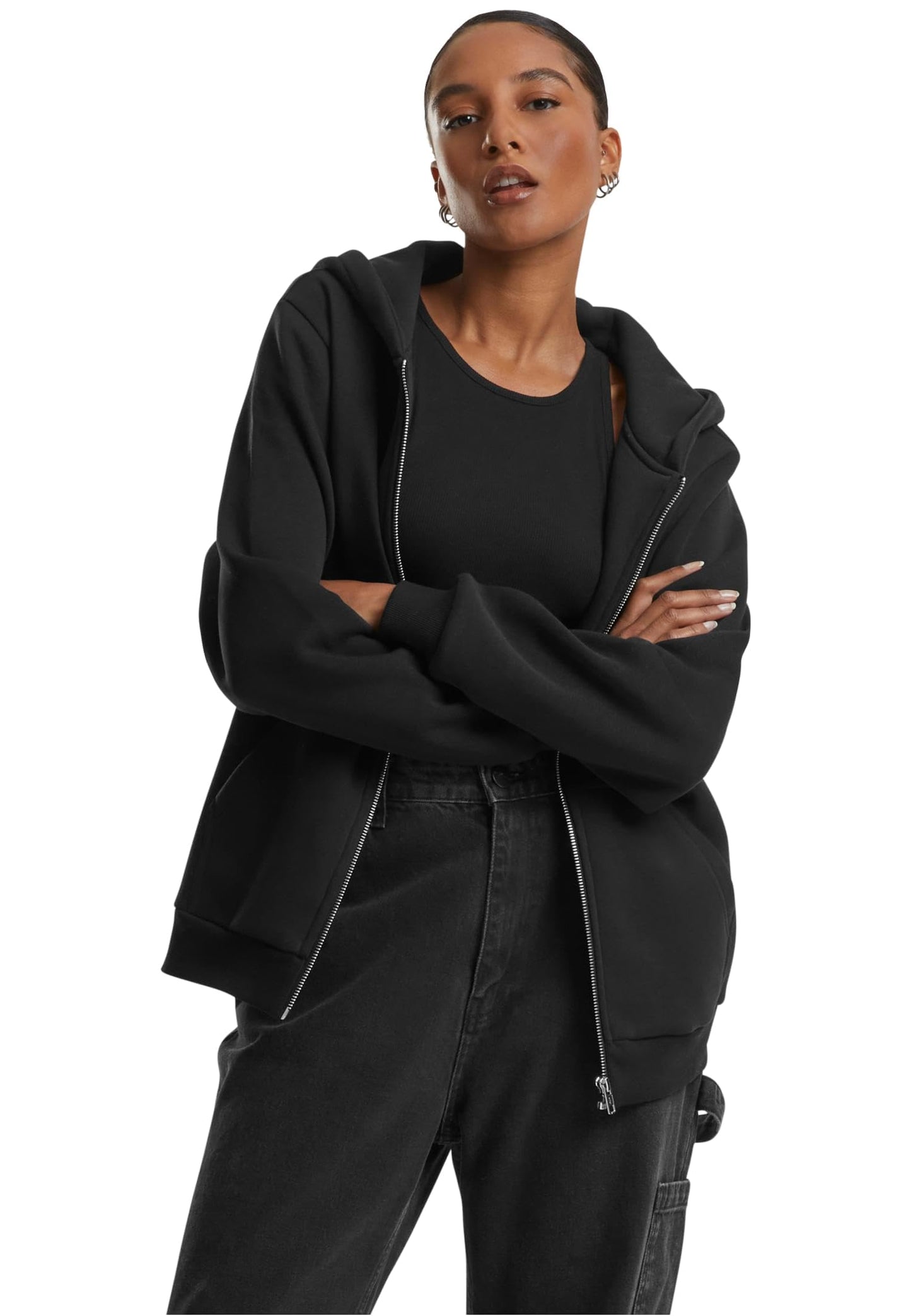 Urban Classics Ladies Fluffy Zip Cardigan