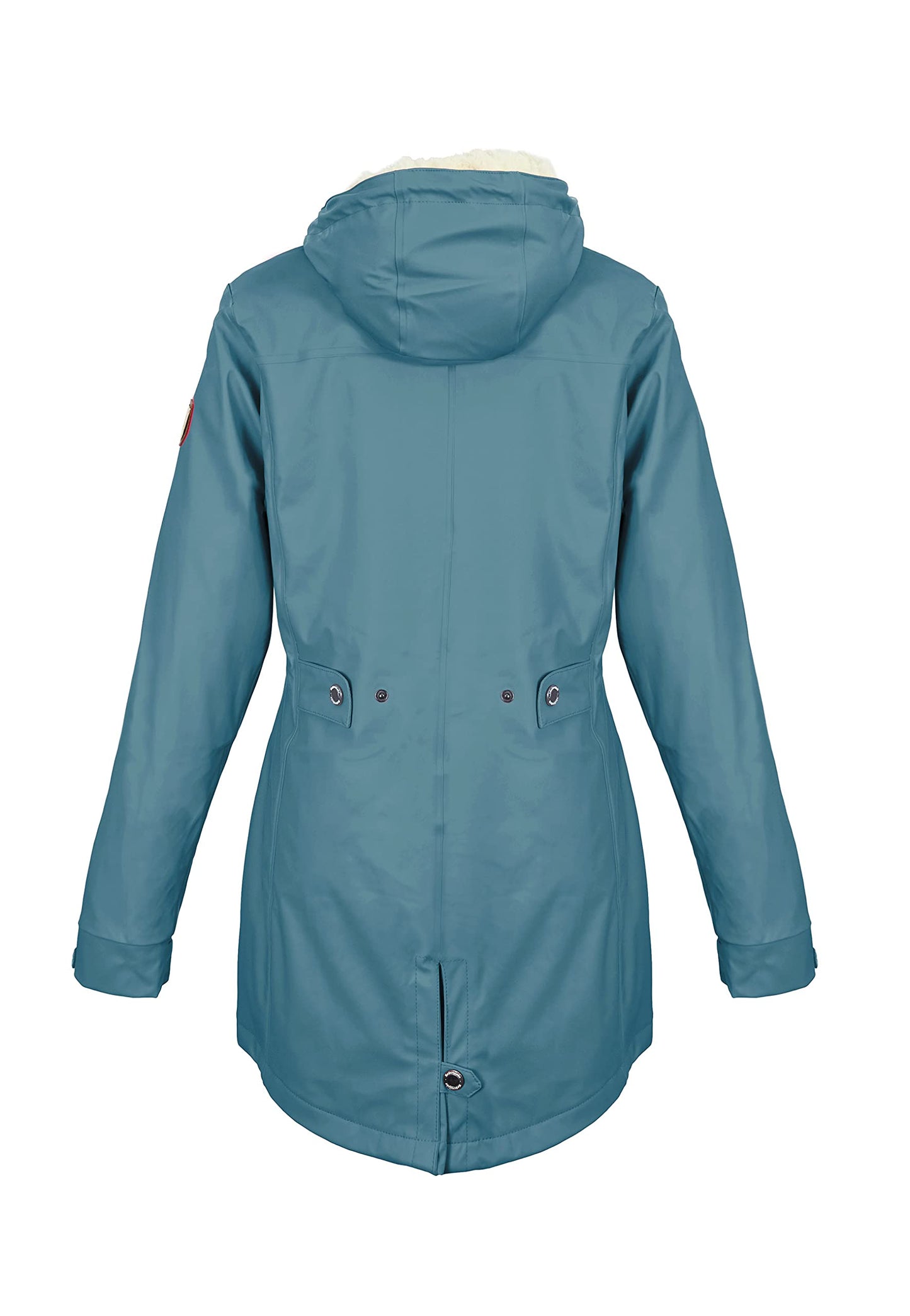 Regenliebe Damen Regenmantel wasserdicht Friesennerz mit Teddyfleece gefüttert