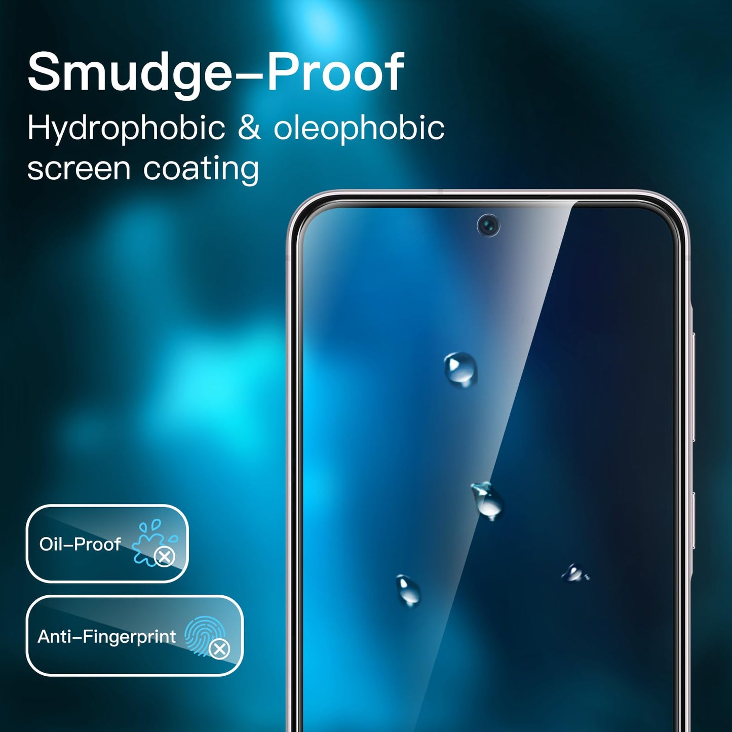 JETech Schutzfolie für Samsung Galaxy A54 5G 6,4 Zoll, 9H Panzer Schutz Glas Folie Displayschutz, Kratzfest, HD Klar, 3 Stück