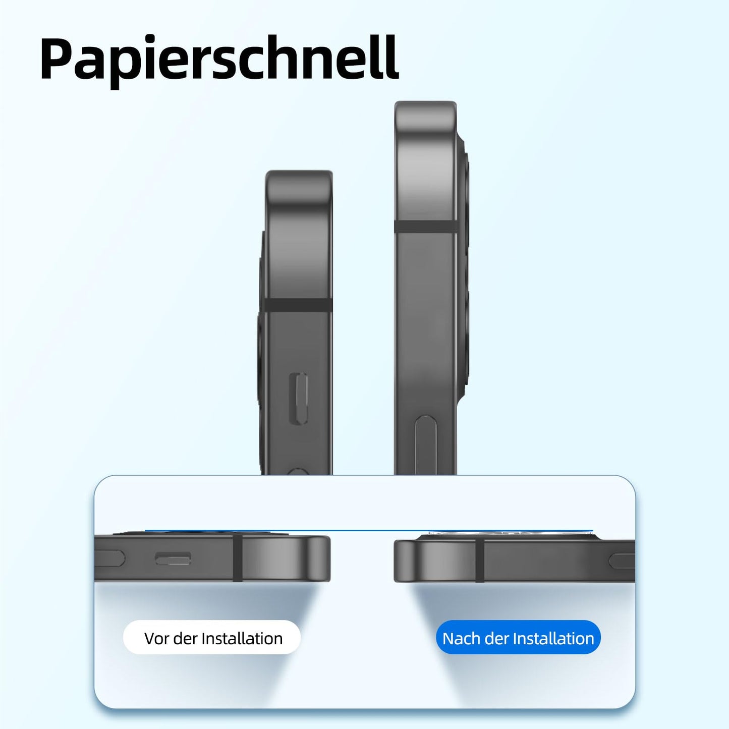 NEW'C für iPhone 16 für Panzerglas 6,1 Zoll (2 Stück) und 2 x Kamera Panzer Schutz für Kameraschutz (2 Stück) -Kratzfest -extrem widerstandsfähig -9H-Härteglas