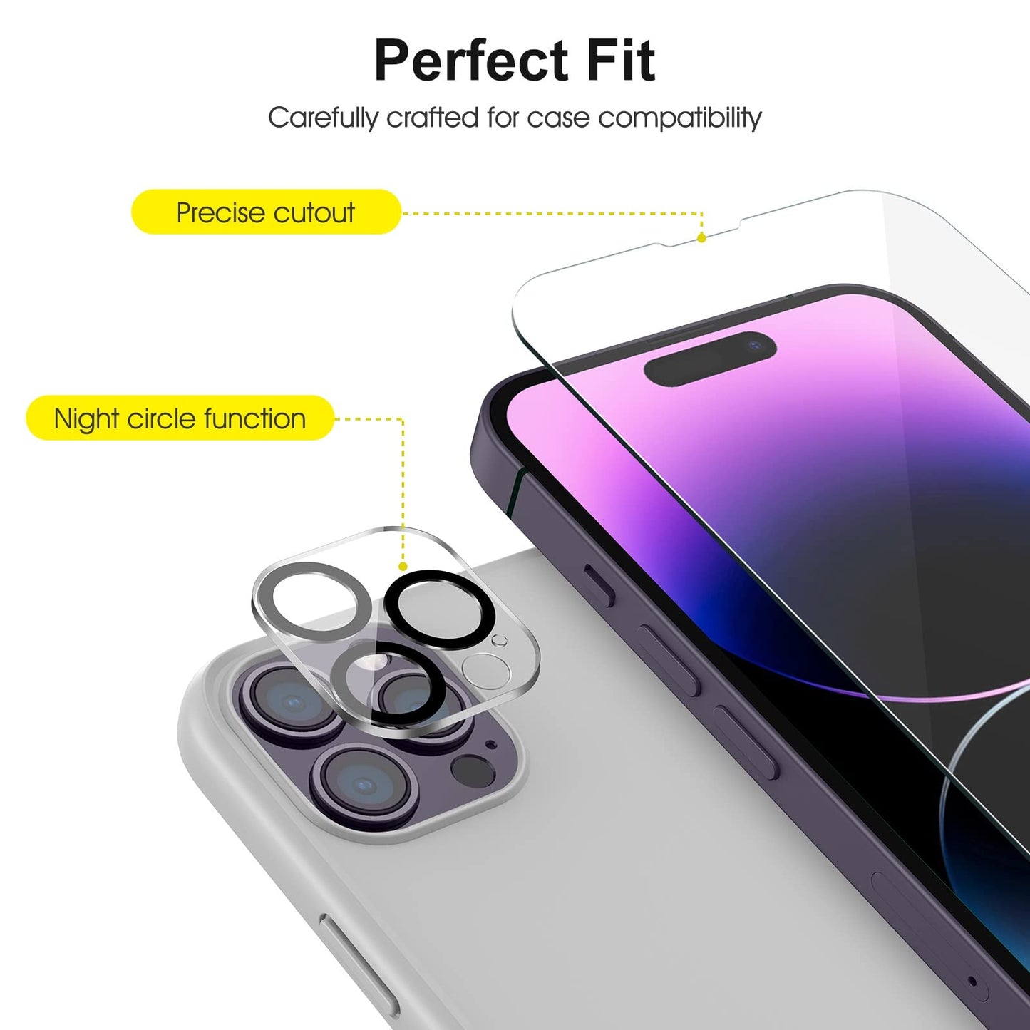 SPARIN für iPhone 17 Pro 6.3 Zoll 2025 Panzer Schutz Glas, 3 Stück Schutzfolie und 3 Stück Kameraschutz mit Montage Rahmen, 9H Härte, Anti-Bläschen,HD-Klar